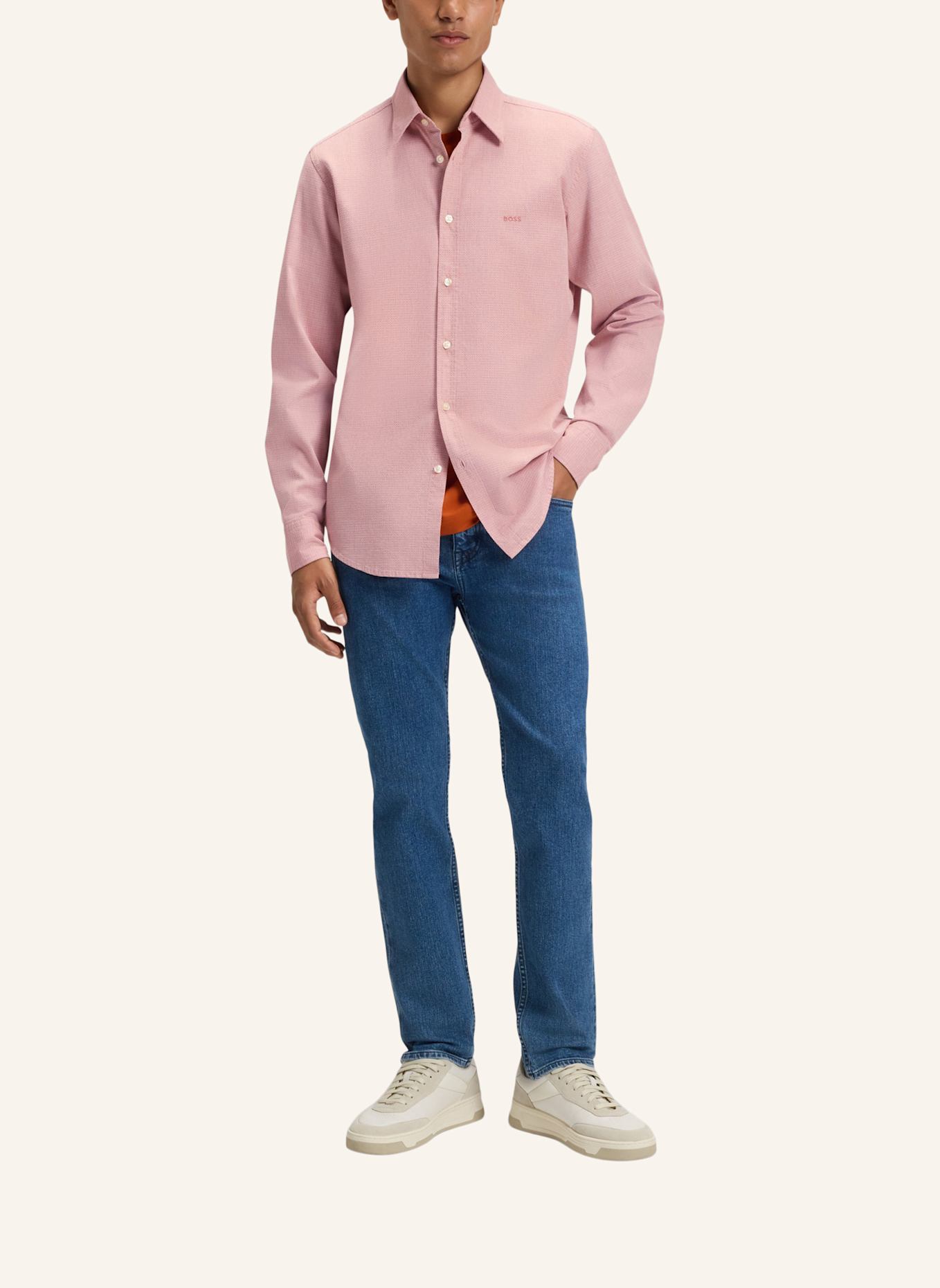 BOSS Casual Hemd RELEGANT_6_M Regular Fit: ORANGE