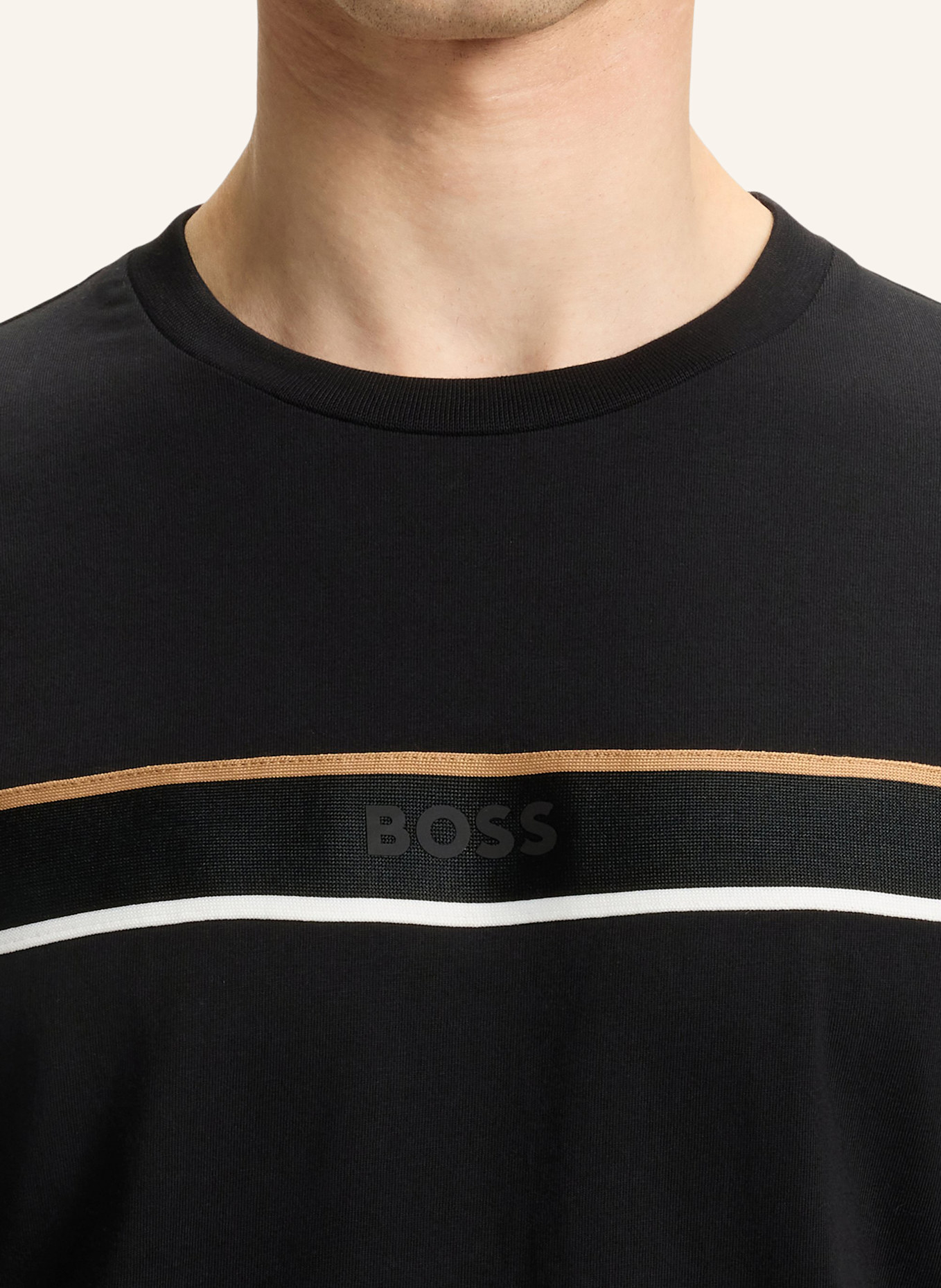 BOSS Loungewear Oberteil ICONIC T-SHIRT Regular Fit: SCHWARZ