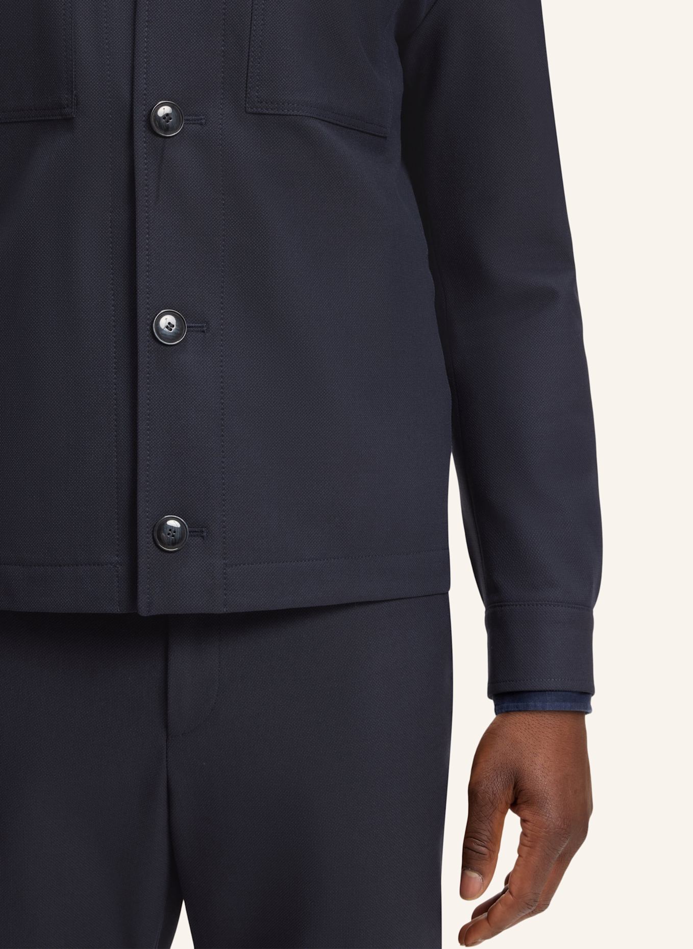 BOSS Blazer P-CRAIG-WG-253 Relaxed Fit: DUNKELBLAU