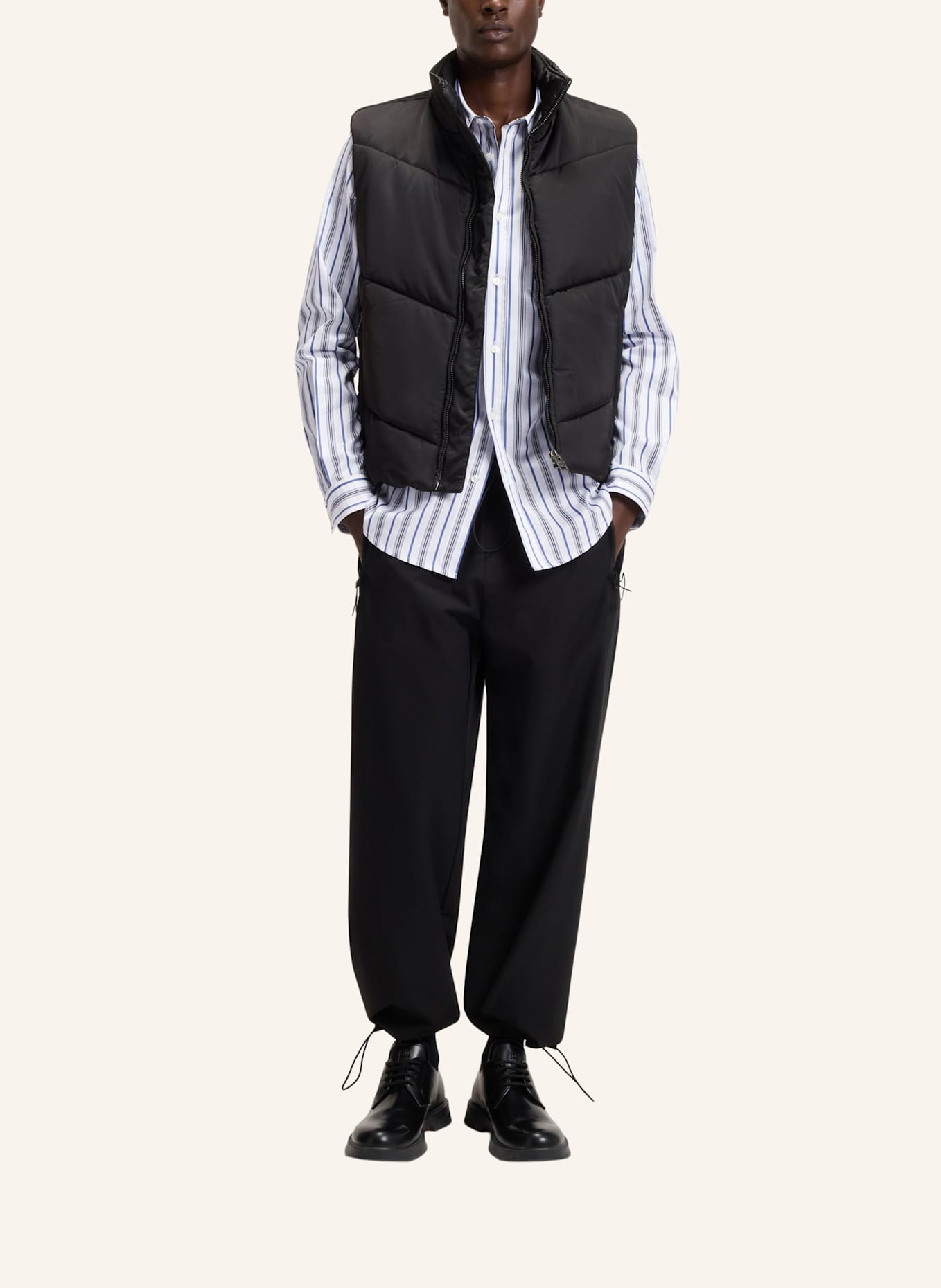 HUGO Casual Hemd ERILLO Oversize Fit: BLAU