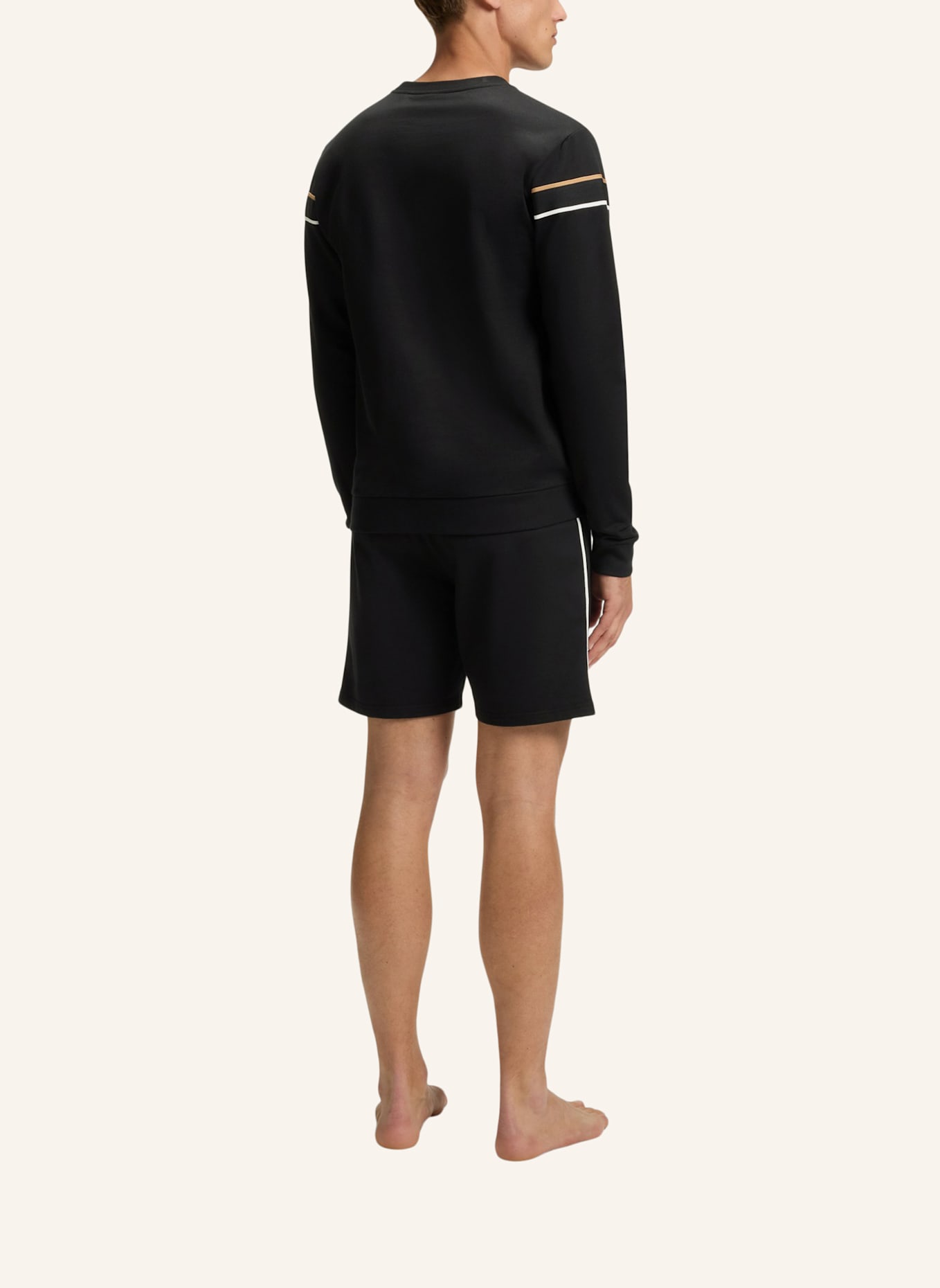 BOSS Loungewear Oberteil ICONIC SWEATSHIRT Regular Fit: SCHWARZ