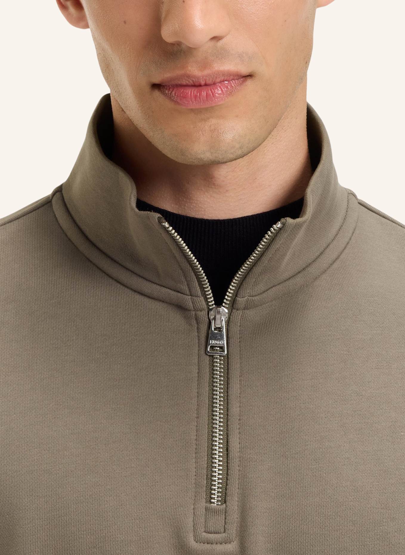 HUGO Sweatshirt DURTY244 Relaxed Fit: GRAU