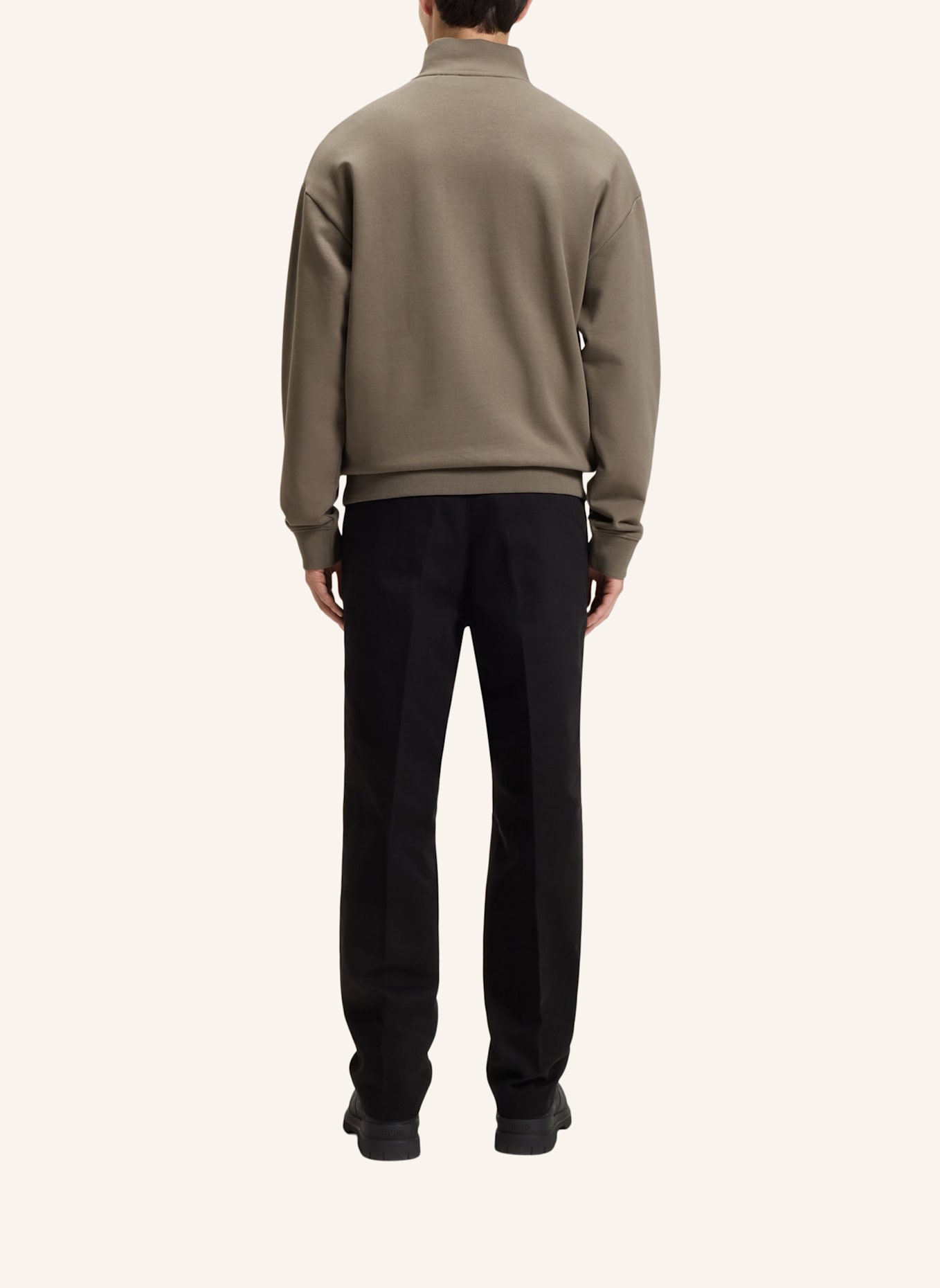 HUGO Sweatshirt DURTY244 Relaxed Fit: GRAU