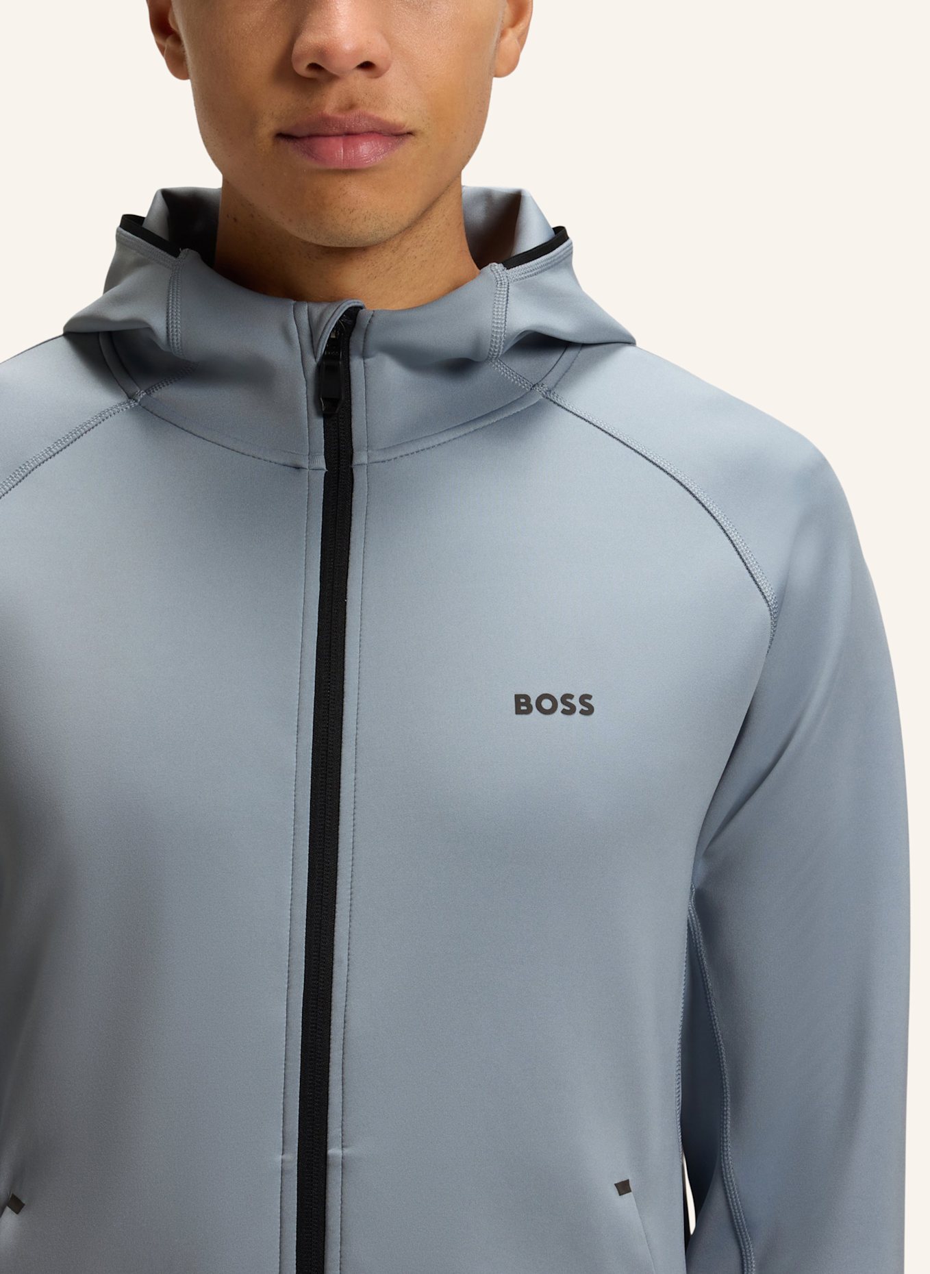 BOSS Trainingsjacke SICON ACTIVE: DUNKELGRAU