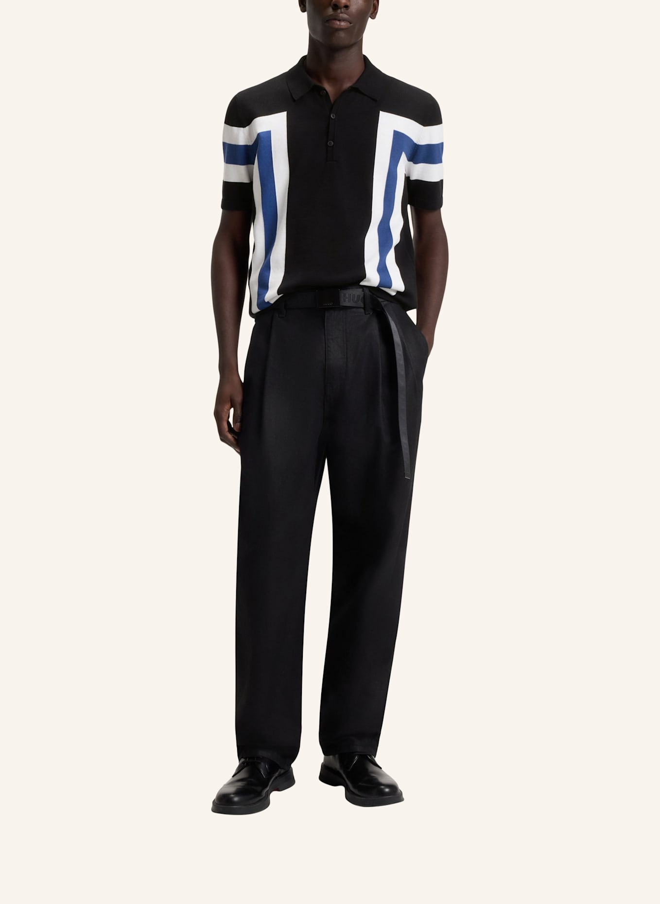 HUGO Pullover SPOLO Regular Fit: SCHWARZ