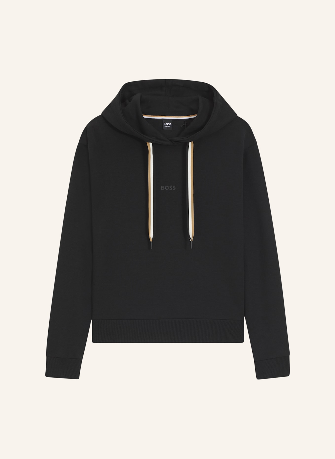 BOSS Lounge-Hoodie STRIPE: SCHWARZ