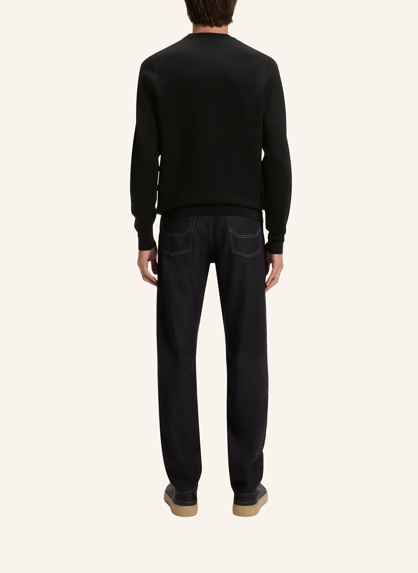 BOSS Pullover L-ELECTRICO_2_AM Regular Fit: SCHWARZ