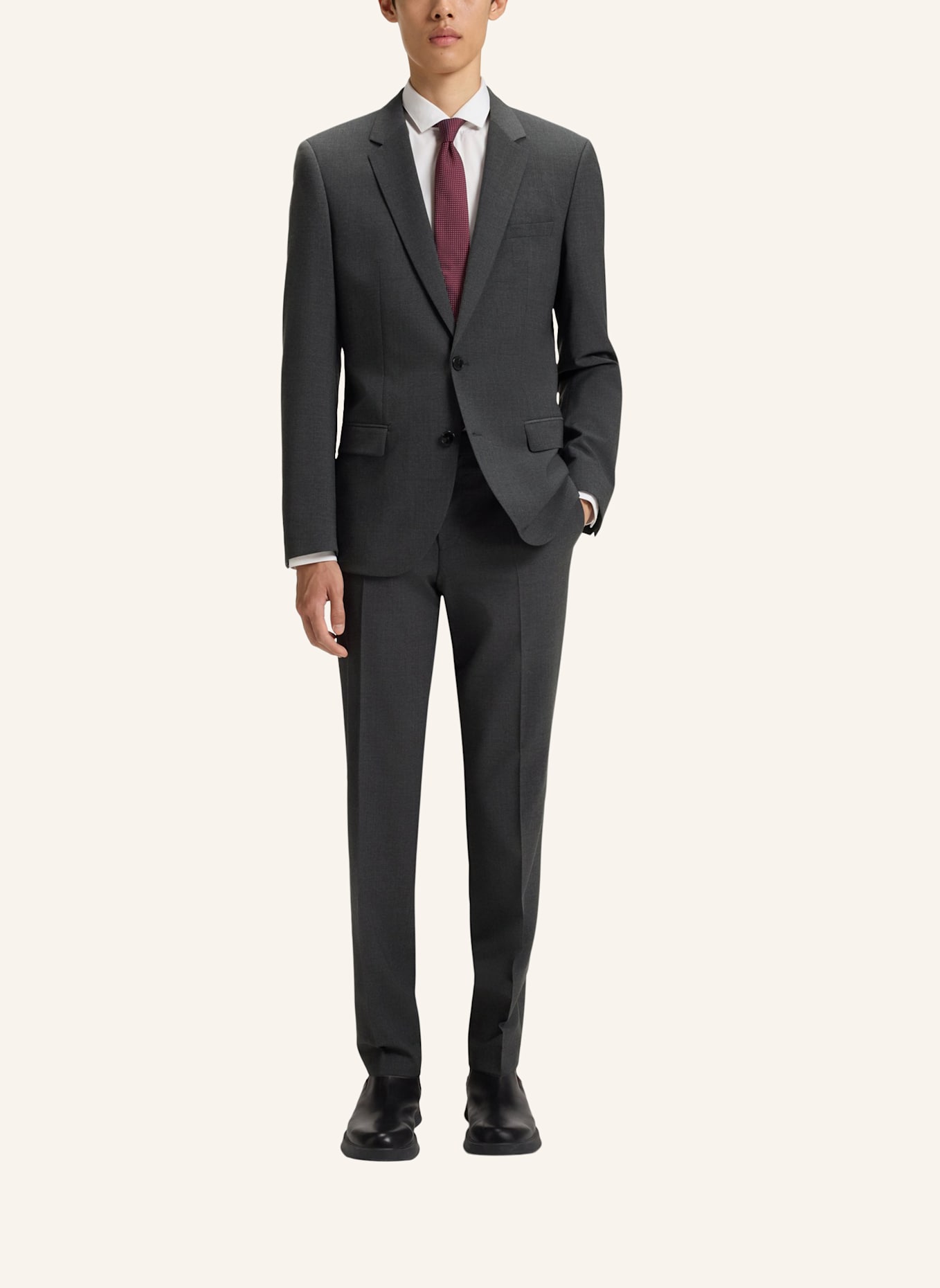 HUGO Business Anzug HENRY/GETLIN231X Slim Fit: DUNKELGRAU