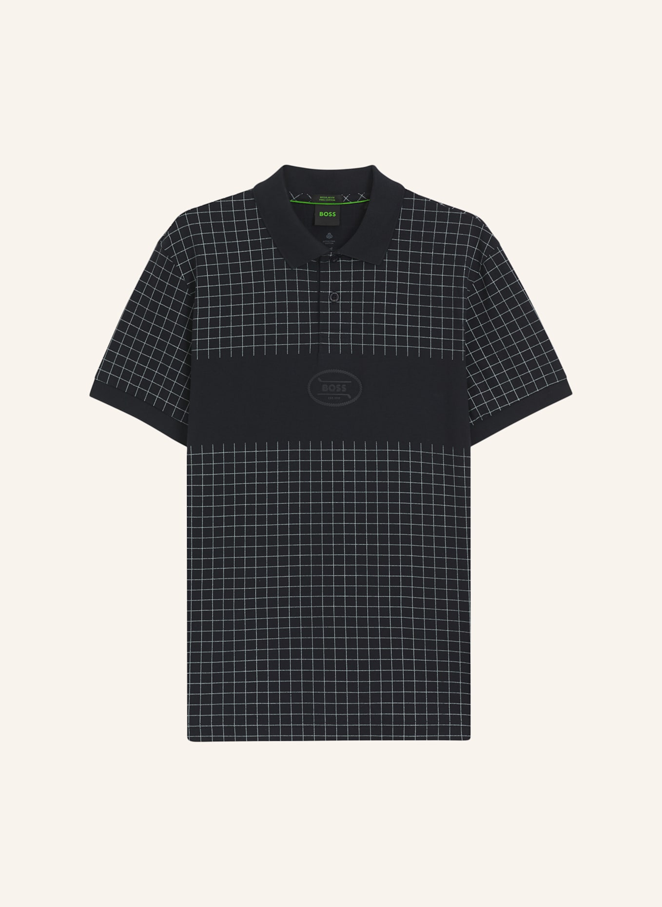 BOSS Poloshirt POLO CHECK GL Regular Fit: DUNKELBLAU