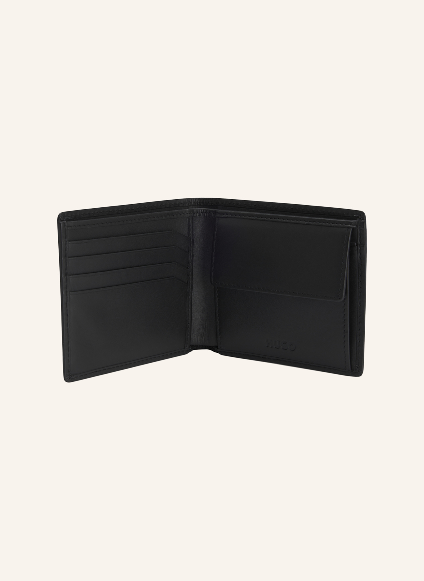 HUGO Brieftasche TIBBY_N_4CC COIN: SCHWARZ