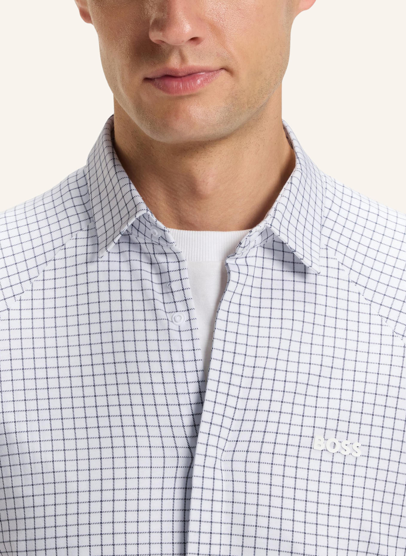 BOSS Casual Hemd B_EXCURSE_S Regular Fit: WEISS