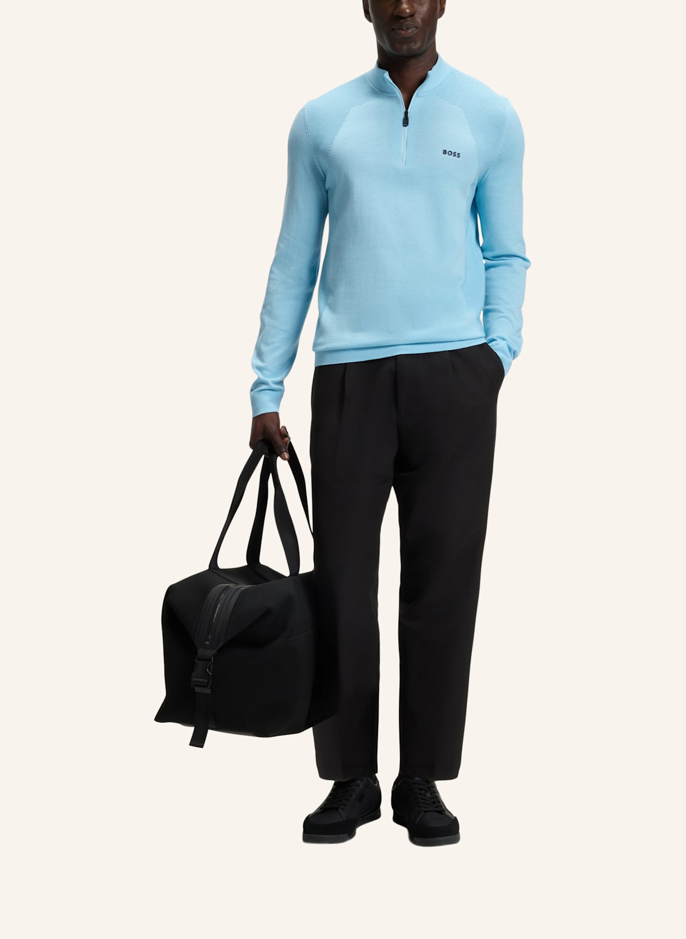 BOSS Pullover K_MOMENTUM-LITE MN Regular Fit: HELLBLAU