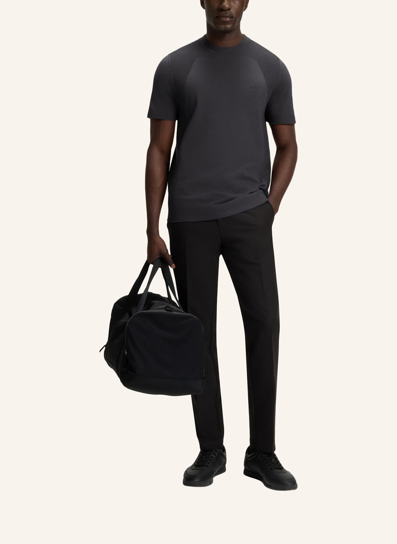 BOSS Pullover K_MOMENTUM-LITE T Regular Fit: DUNKELGRAU