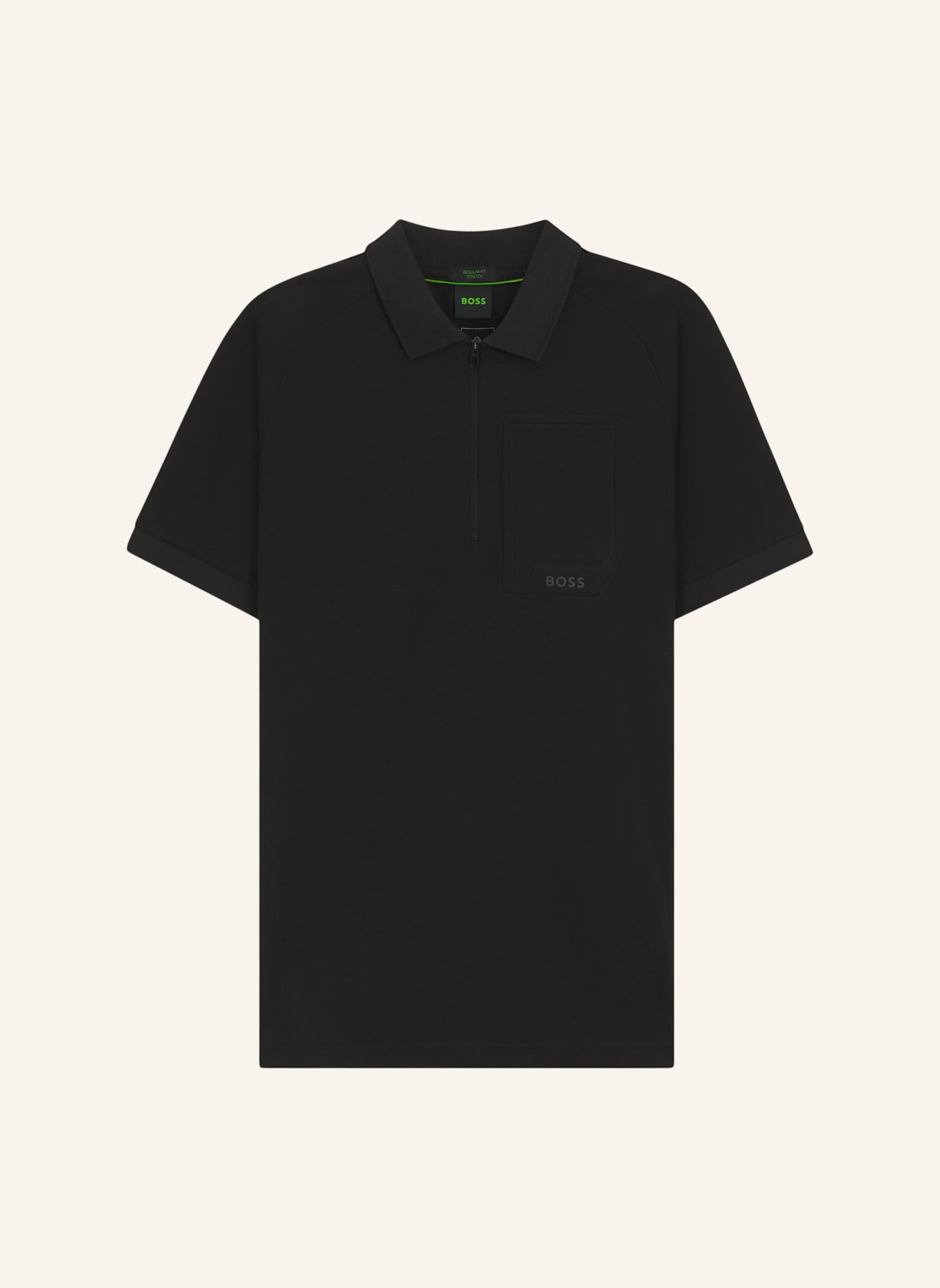 BOSS Poloshirt POLO URBAN TECH Regular Fit: SCHWARZ