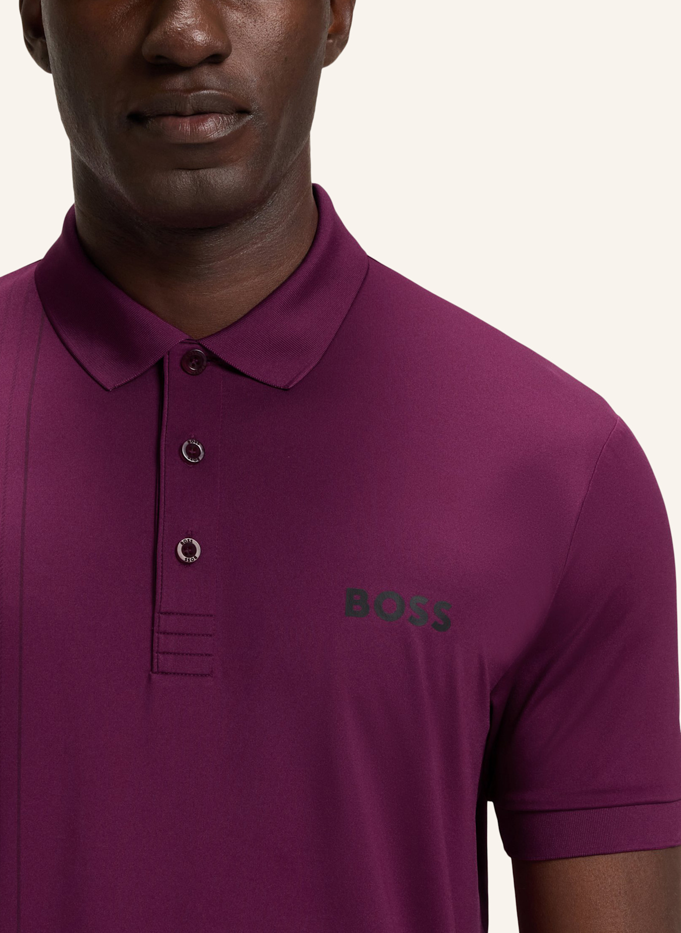 BOSS Poloshirt POLO CHECK TOC Slim Fit: PINK