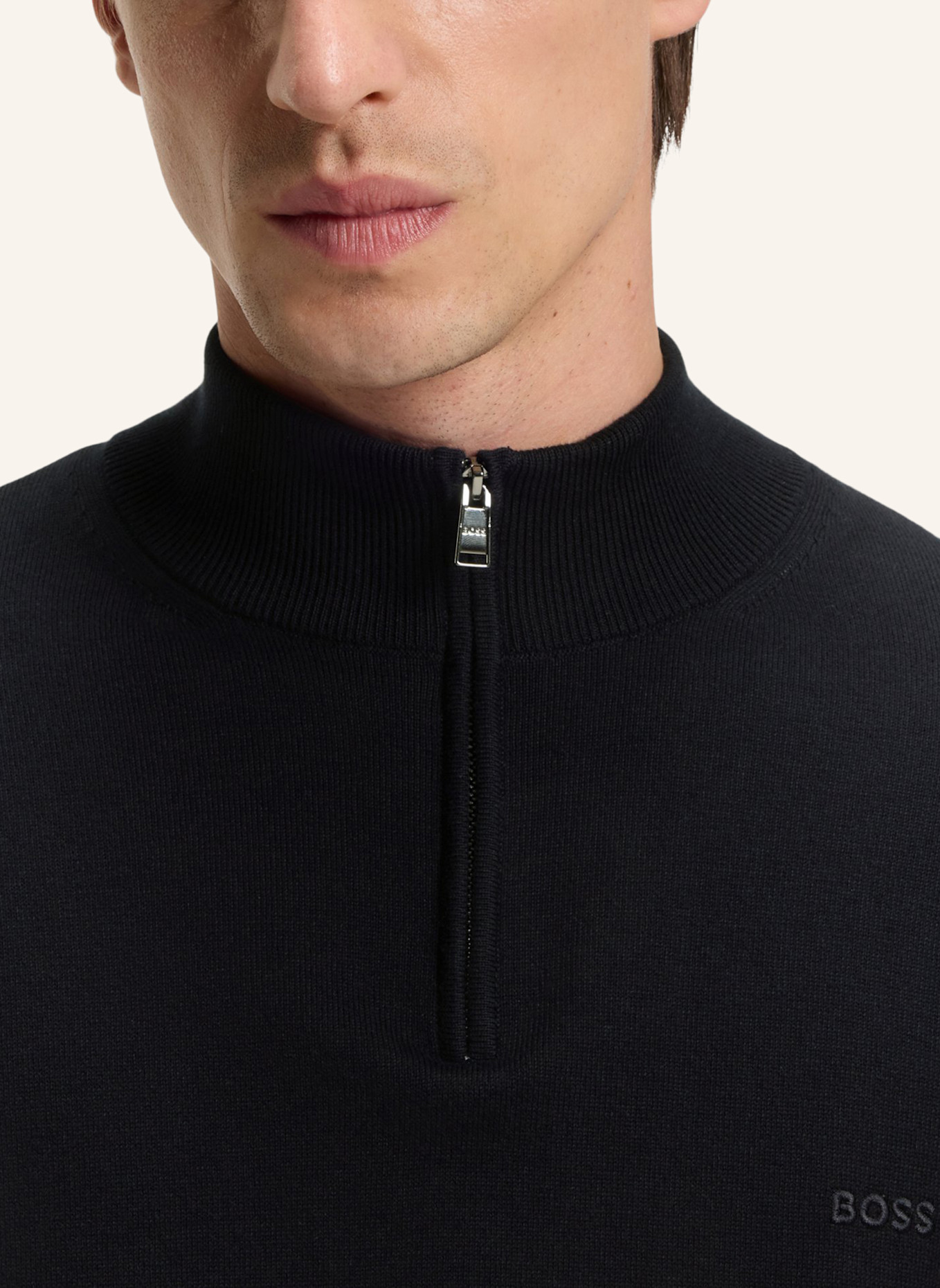 BOSS Pullover PADRO-L Regular Fit: DUNKELBLAU