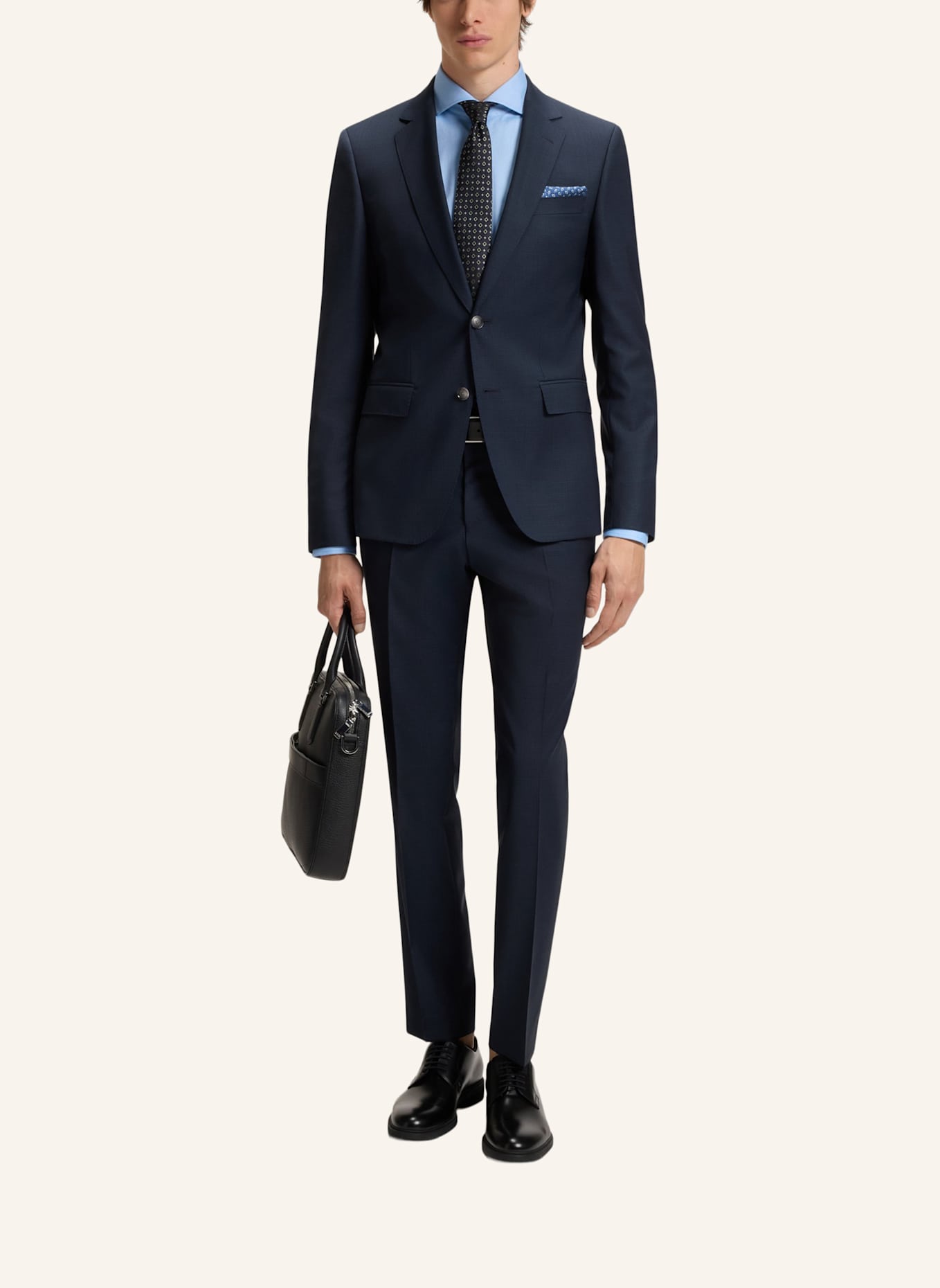 BOSS Business Anzug H-HUGE-2PCS-253 Slim Fit: DUNKELBLAU