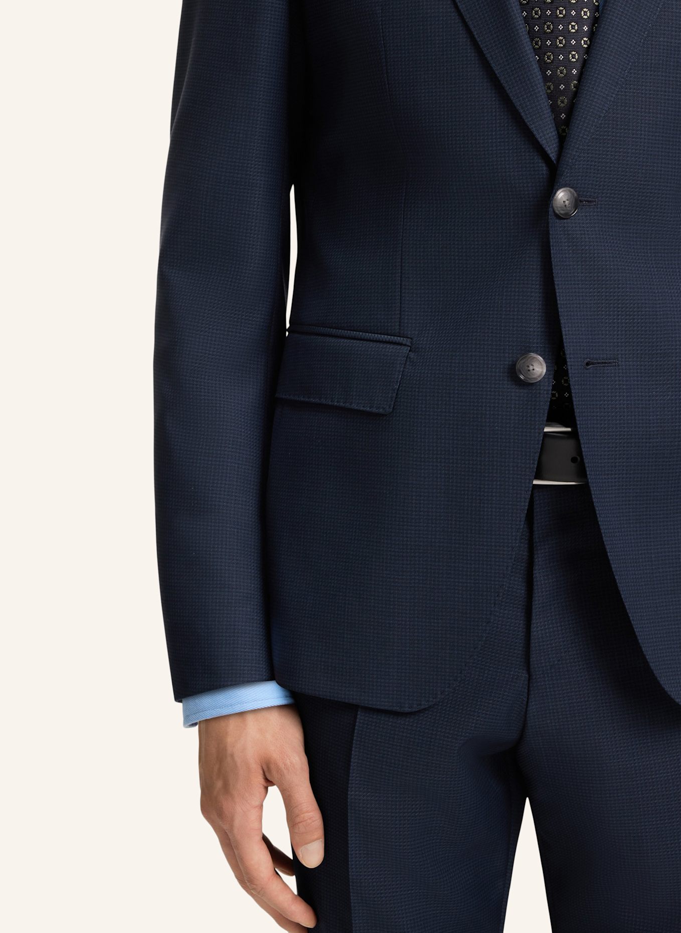 BOSS Business Anzug H-HUGE-2PCS-253 Slim Fit: DUNKELBLAU