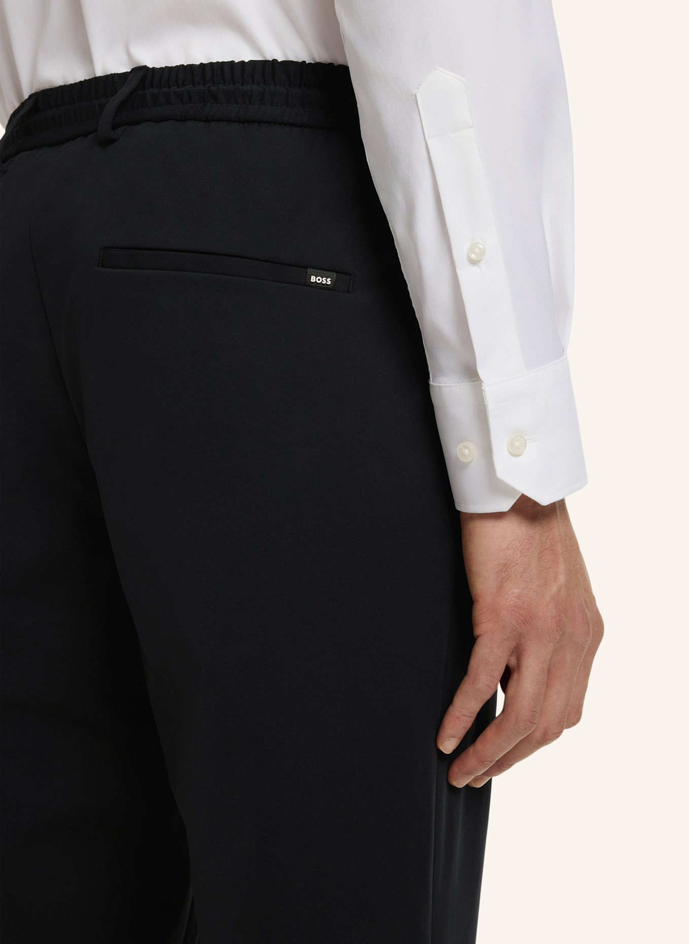 BOSS Business Hose P-GENIUSJ-RDS-WG-233 Slim Fit: SCHWARZ