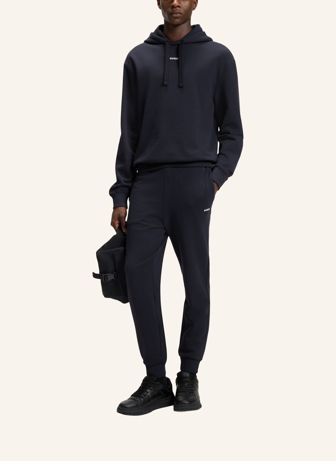 HUGO Sweatshirt TRACKSUIT_DAPODAYOTE Relaxed Fit: DUNKELBLAU