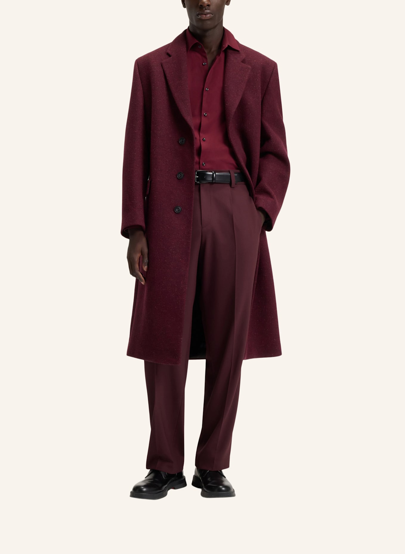 HUGO Business Hose FLIPS251X Modern Fit: DUNKELROT