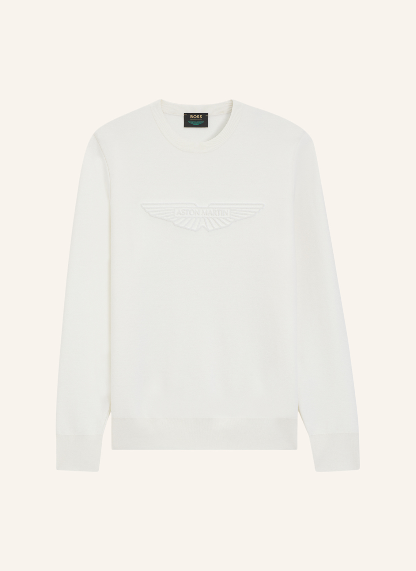 BOSS Pullover L-ELECTRICO_2_AM Regular Fit: WEISS