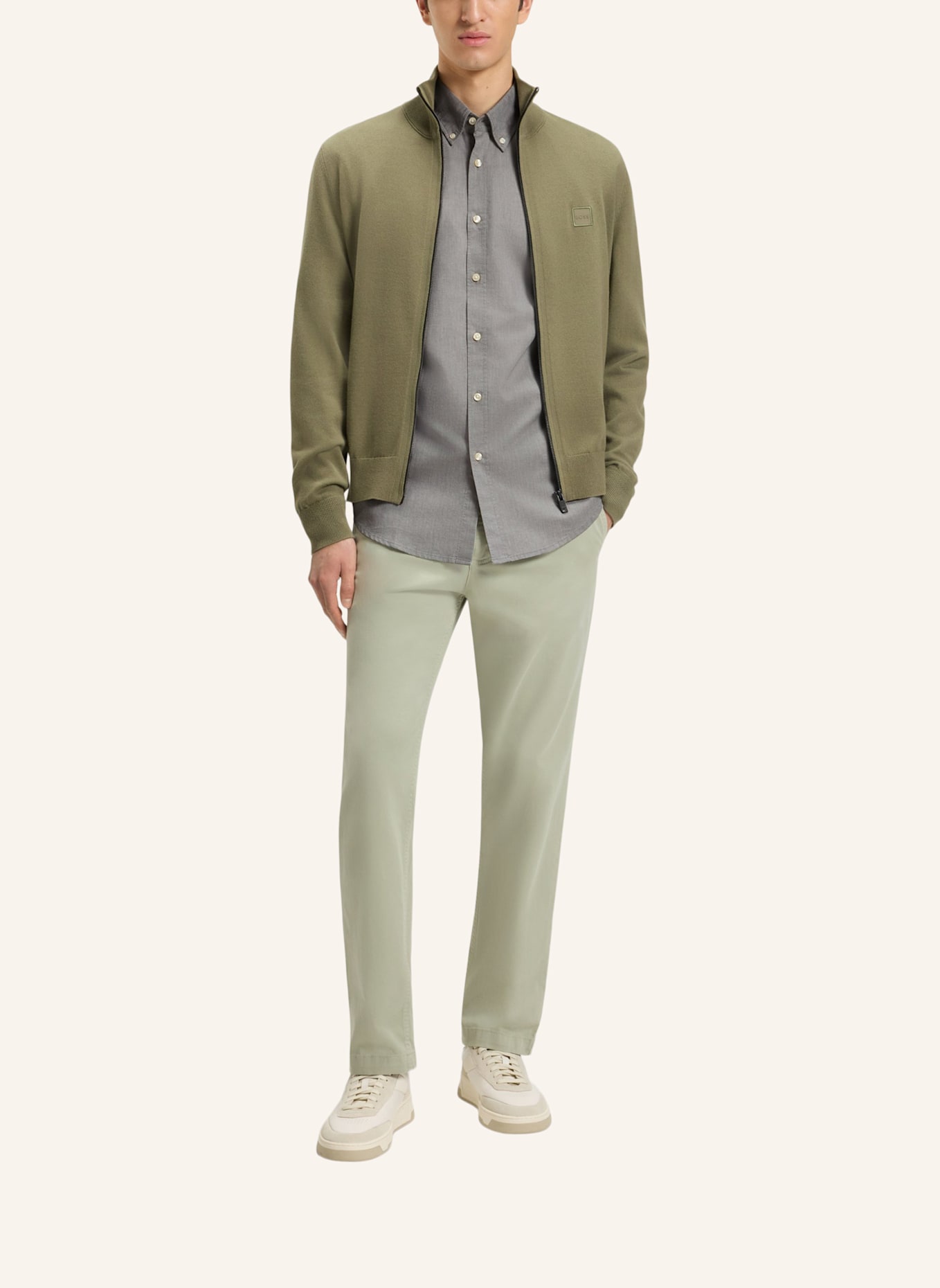 BOSS Hemd RICKERT_M Regular Fit: GRÜN