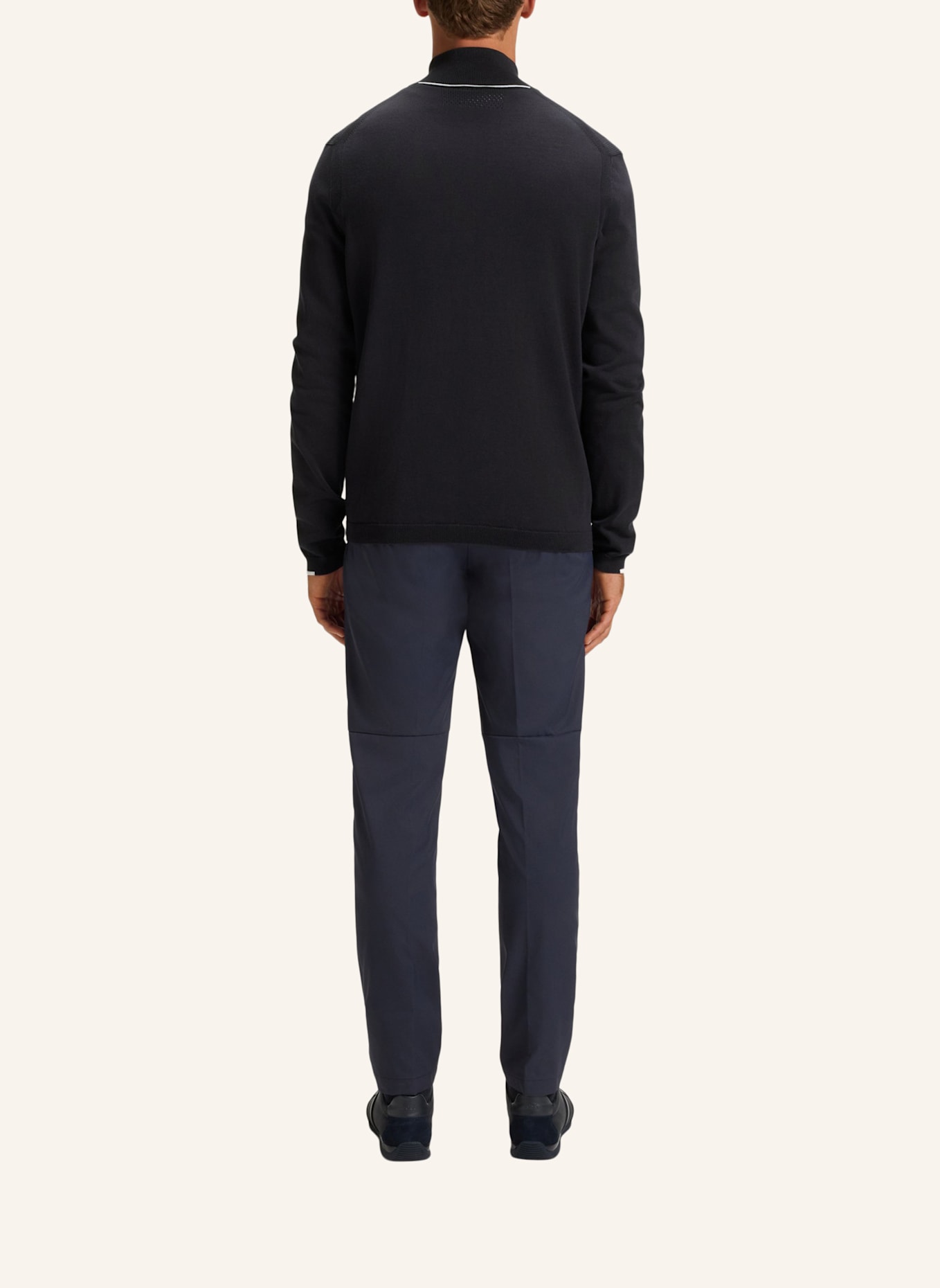 BOSS Pullover K_EVER-X QZ Regular Fit: DUNKELBLAU