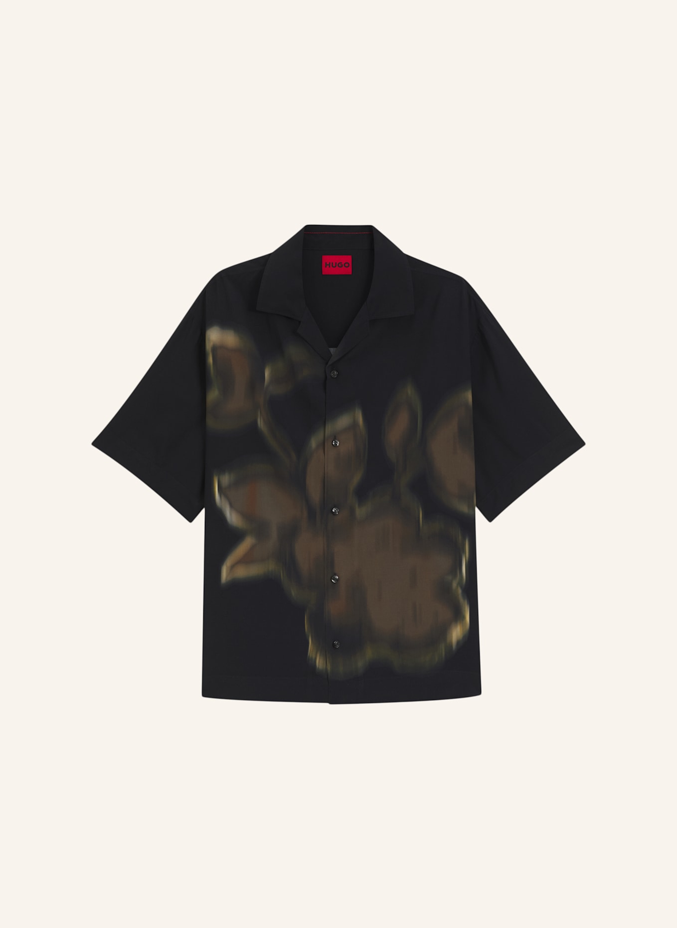 HUGO Casual Hemd ESPINO Oversize Fit: SCHWARZ