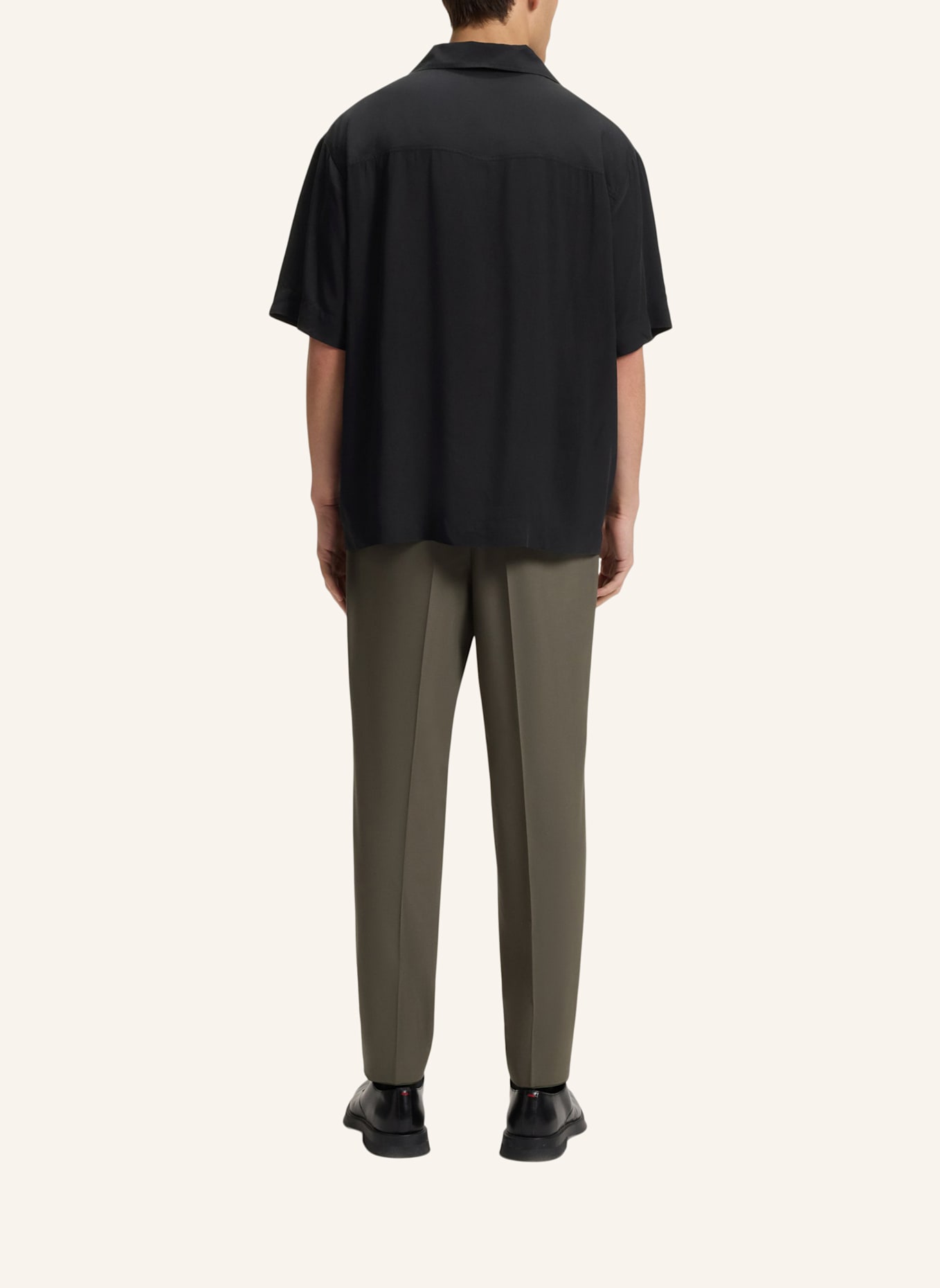 HUGO Casual Hemd ESPINO Oversize Fit: SCHWARZ