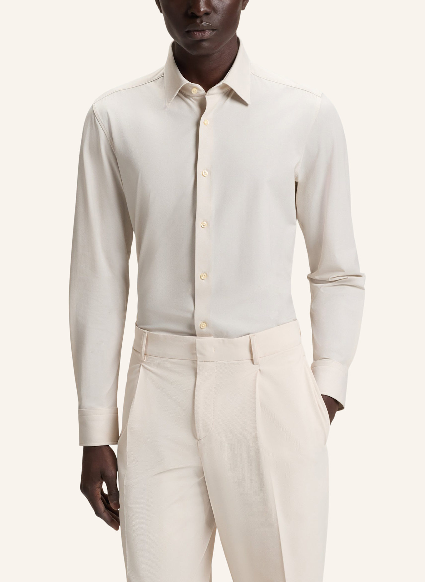 BOSS Business Hemd P-HANK-KENT-C1-222 Slim Fit: WEISS