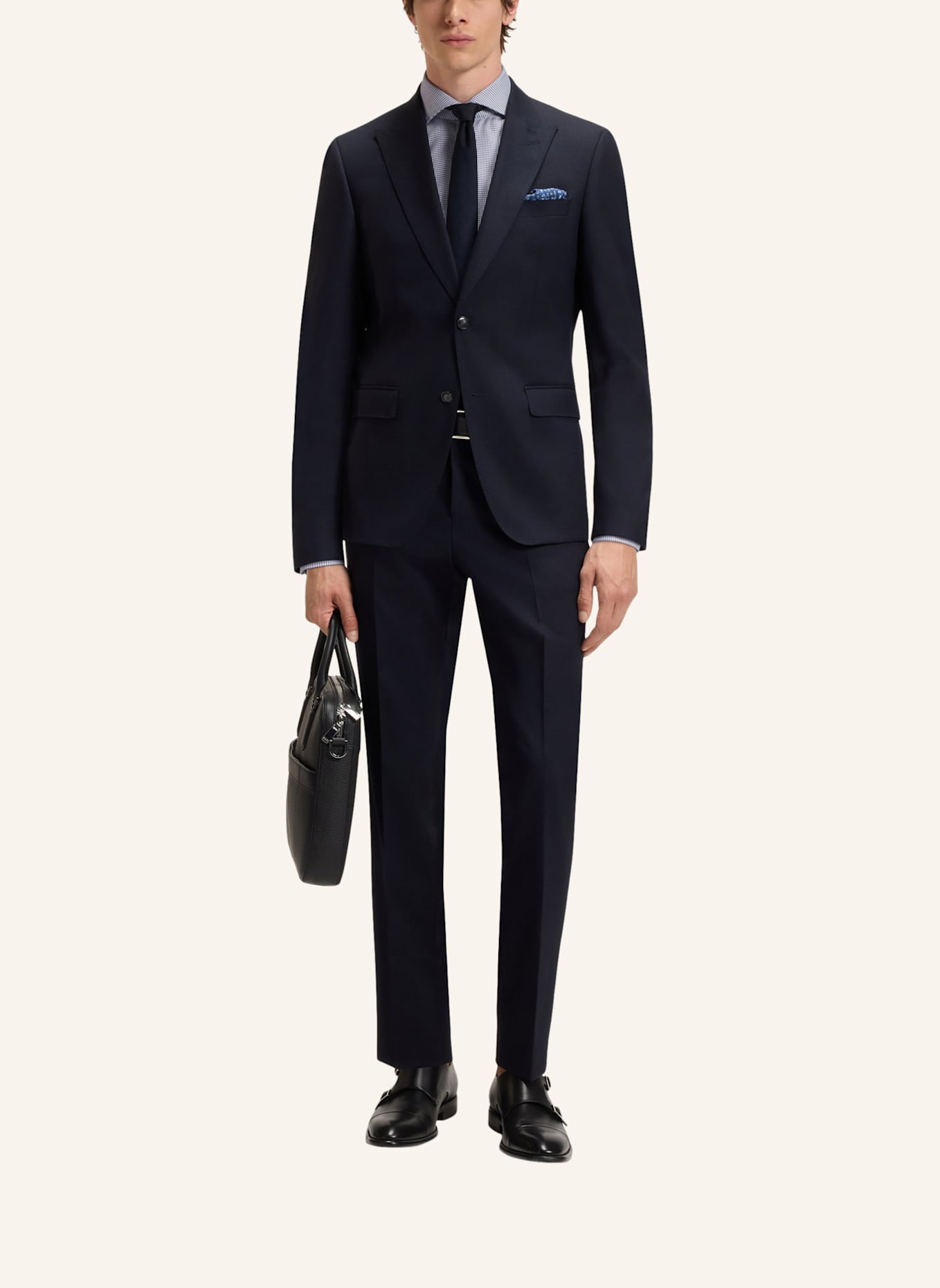 BOSS Business Hemd H-HANK-SPREAD-C1-222 Slim Fit: HELLBLAU