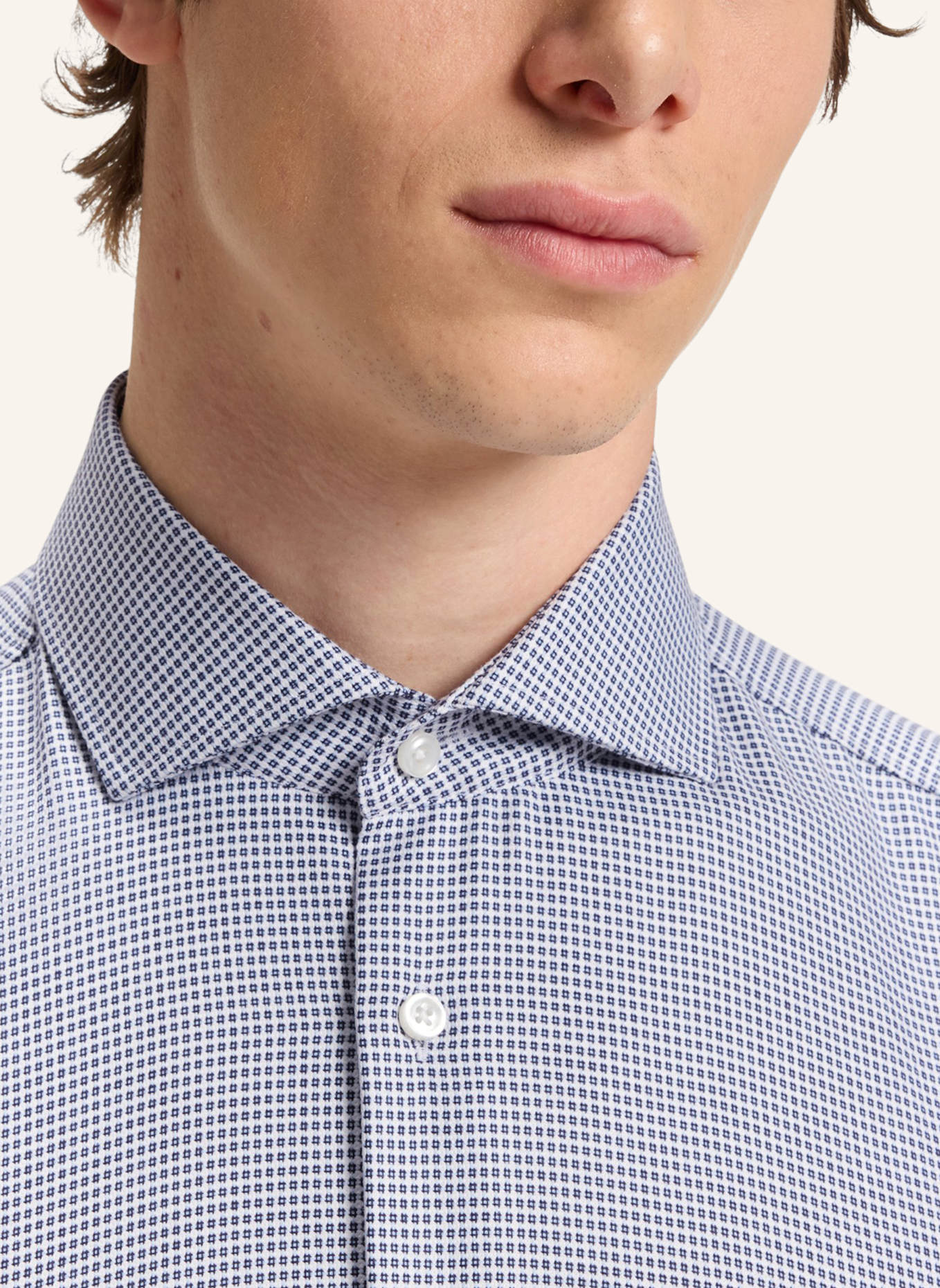 BOSS Business Hemd H-HANK-SPREAD-C1-222 Slim Fit: HELLBLAU