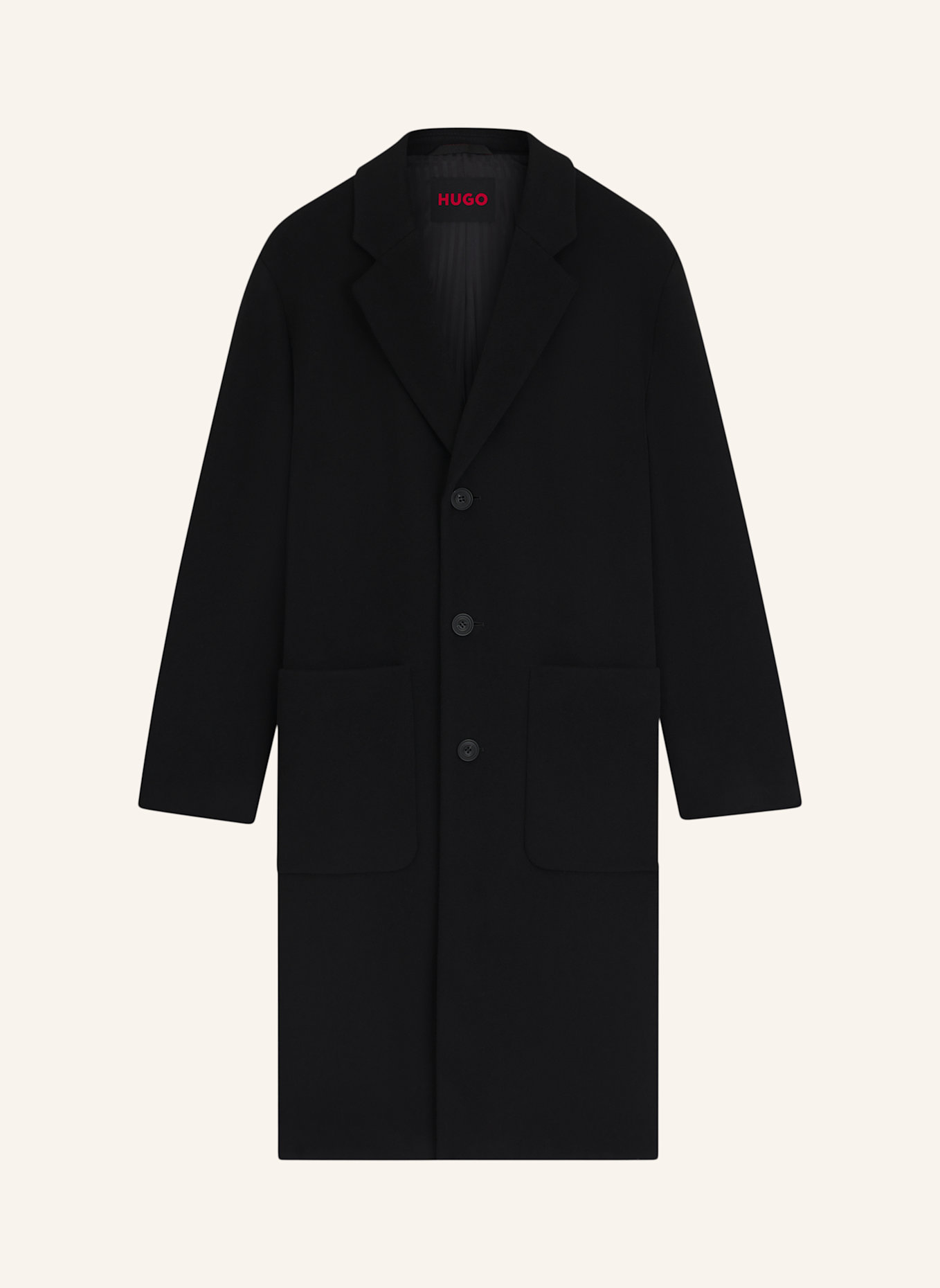 HUGO Casual Mantel MAZORO2542 Regular Fit: SCHWARZ