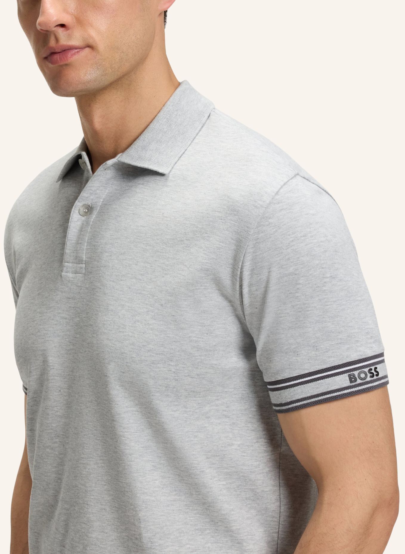 BOSS Poloshirt POLO ZONE Slim Fit: SILBER