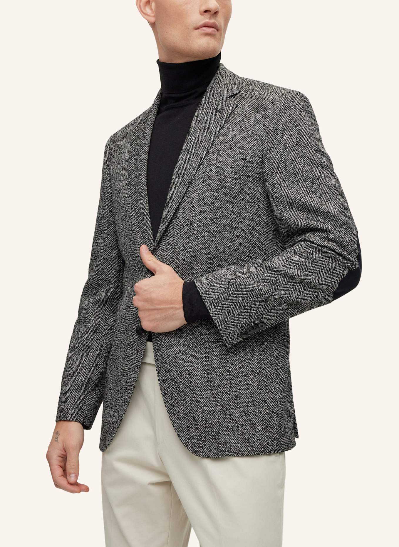 BOSS Blazer H-JANSON-ELBOW-214 Regular Fit: SCHWARZ