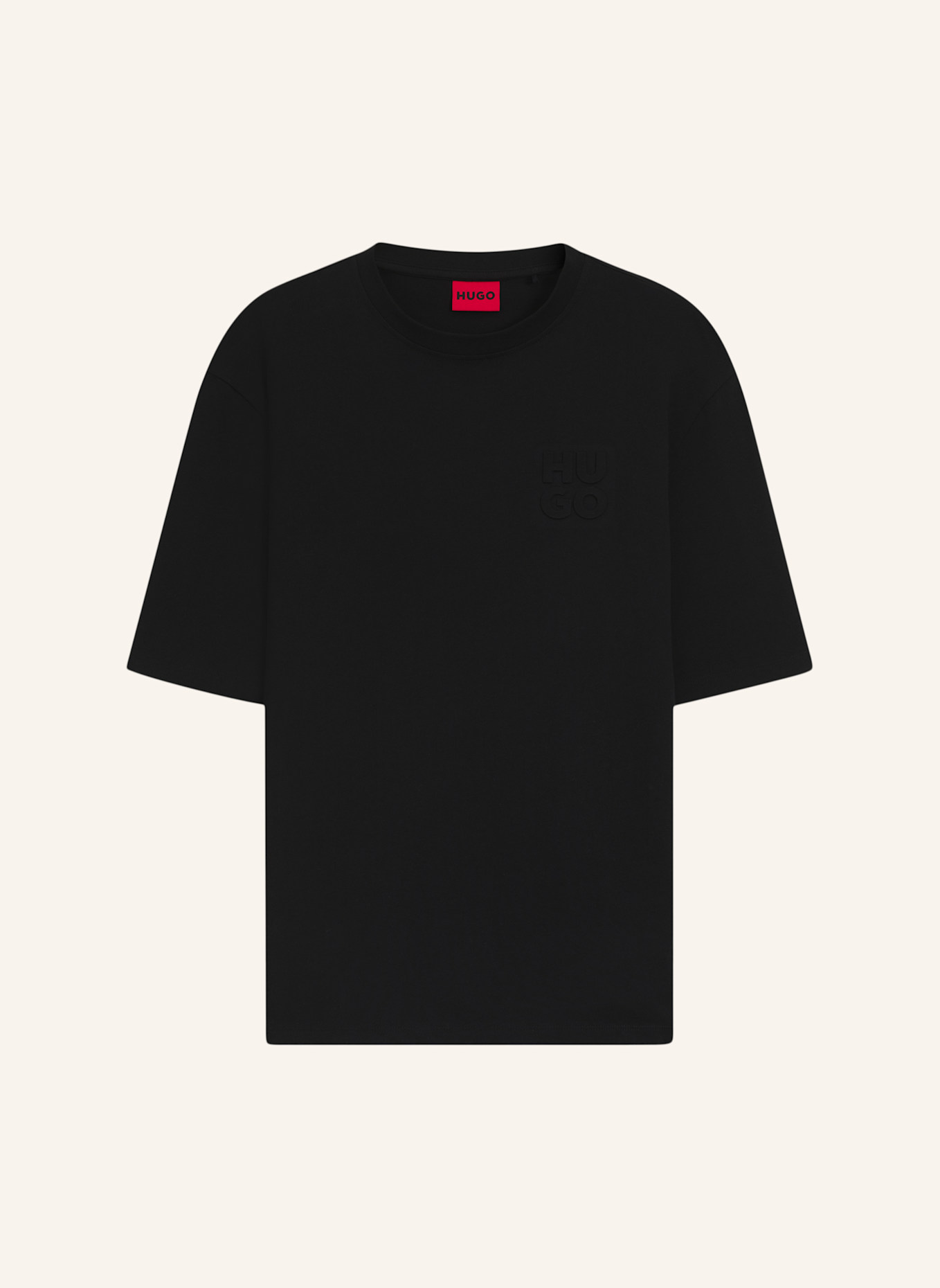 HUGO T-Shirt DLEEK_IN Relaxed Fit: SCHWARZ