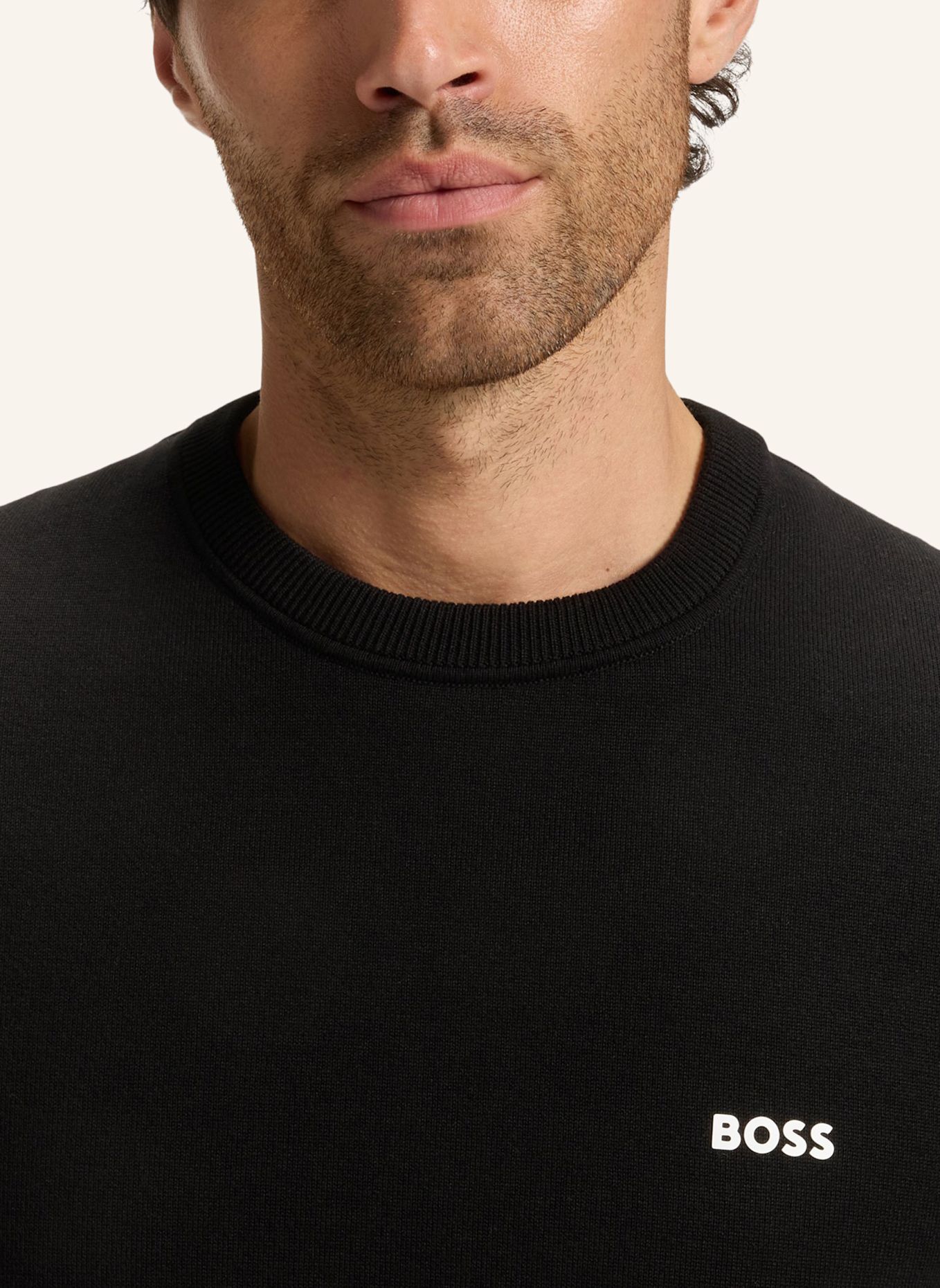 BOSS Pullover K_EVER-X CN Regular Fit: SCHWARZ