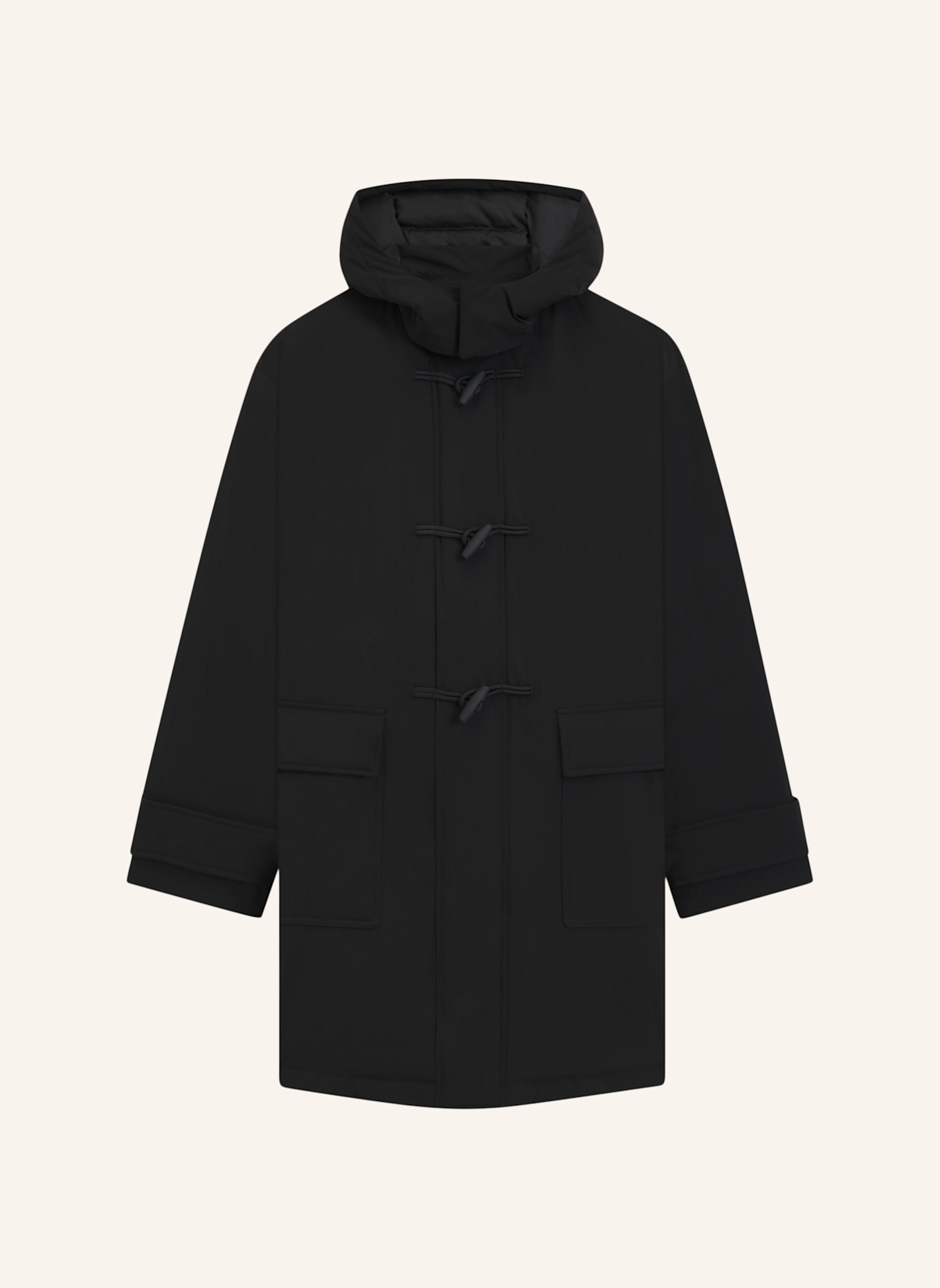 HUGO Klassischer Mantel MEVER2541 Regular Fit: SCHWARZ