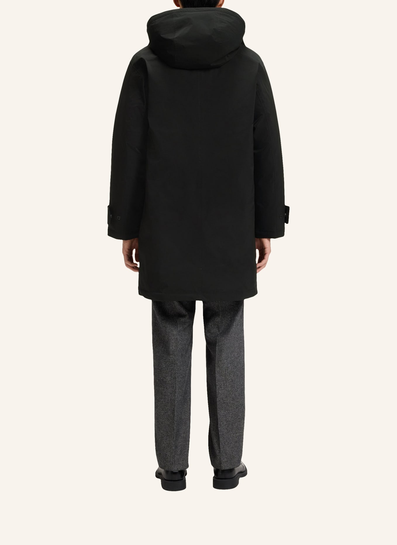 HUGO Klassischer Mantel MEVER2541 Regular Fit: SCHWARZ