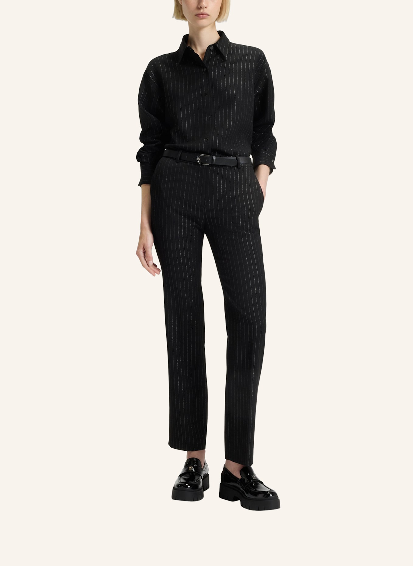 HUGO Business Bluse ESKIL Oversize Fit: WEISS