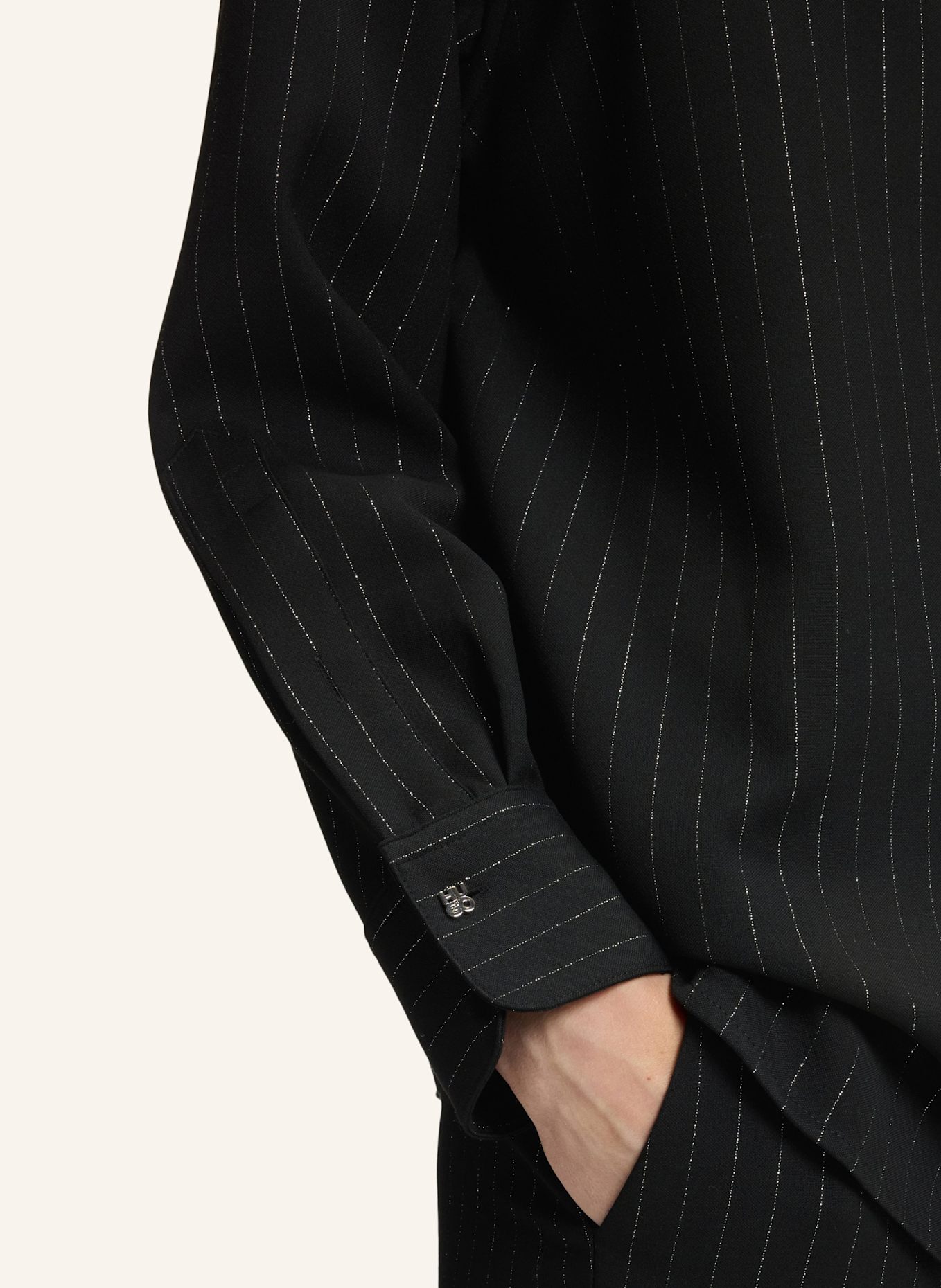 HUGO Business Bluse ESKIL Oversize Fit: WEISS