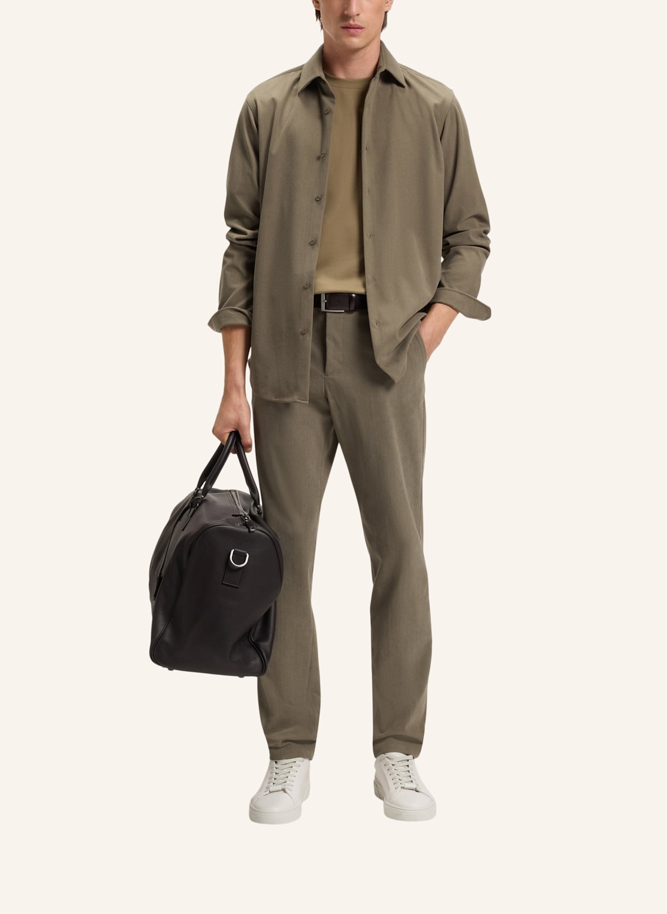 BOSS Business Hose P-GENIUS-CW-WG-252F Slim Fit: BRAUN