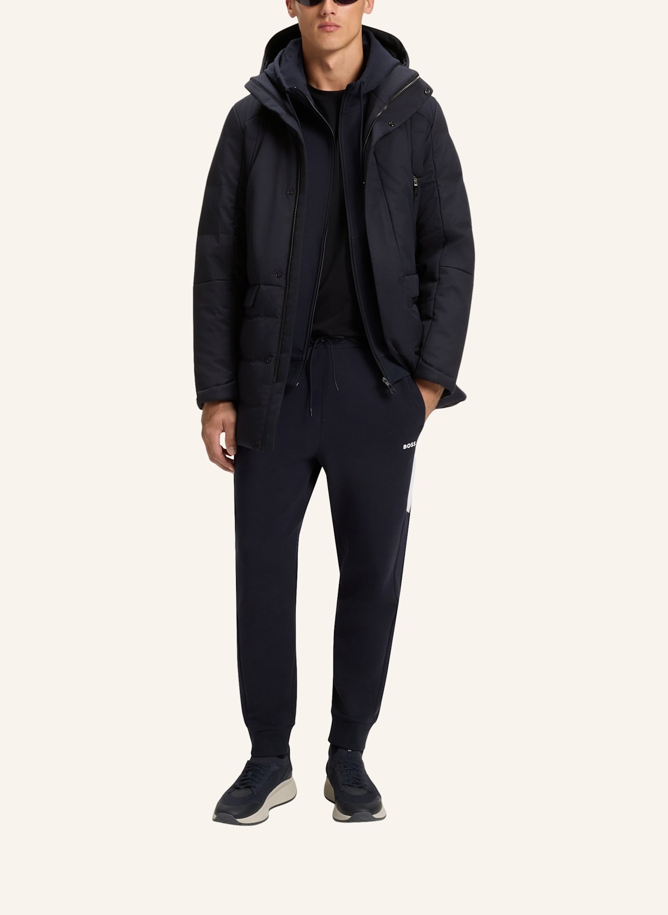 BOSS Parka J_ZORN IN Regular Fit: DUNKELBLAU