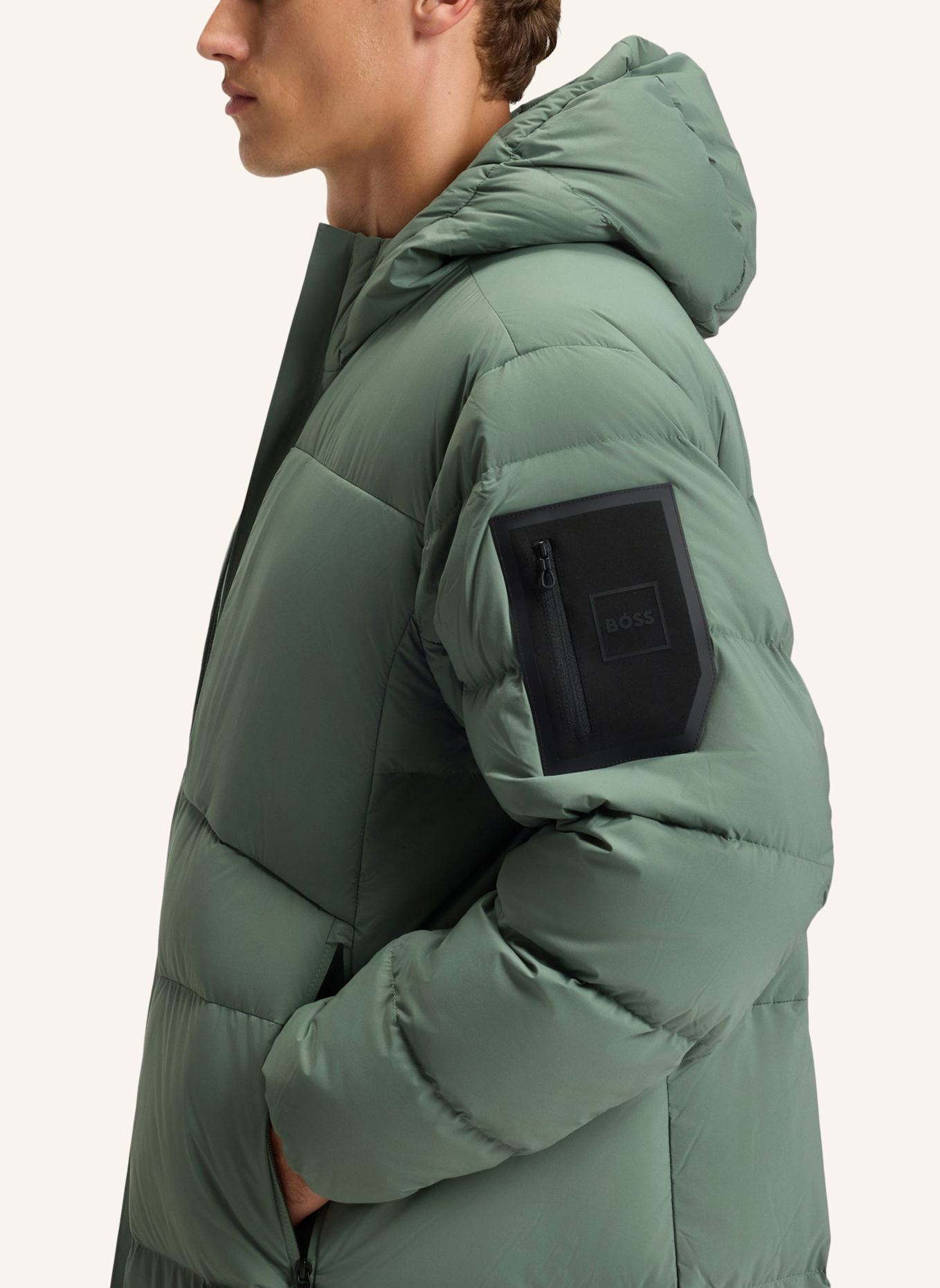 BOSS Daunenjacke OW_RIPLITE COAT HD Regular Fit: GRÜN