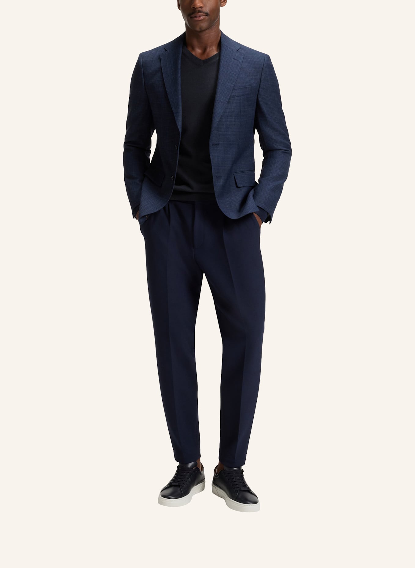 BOSS Pullover BARAM-L Regular Fit: DUNKELBLAU