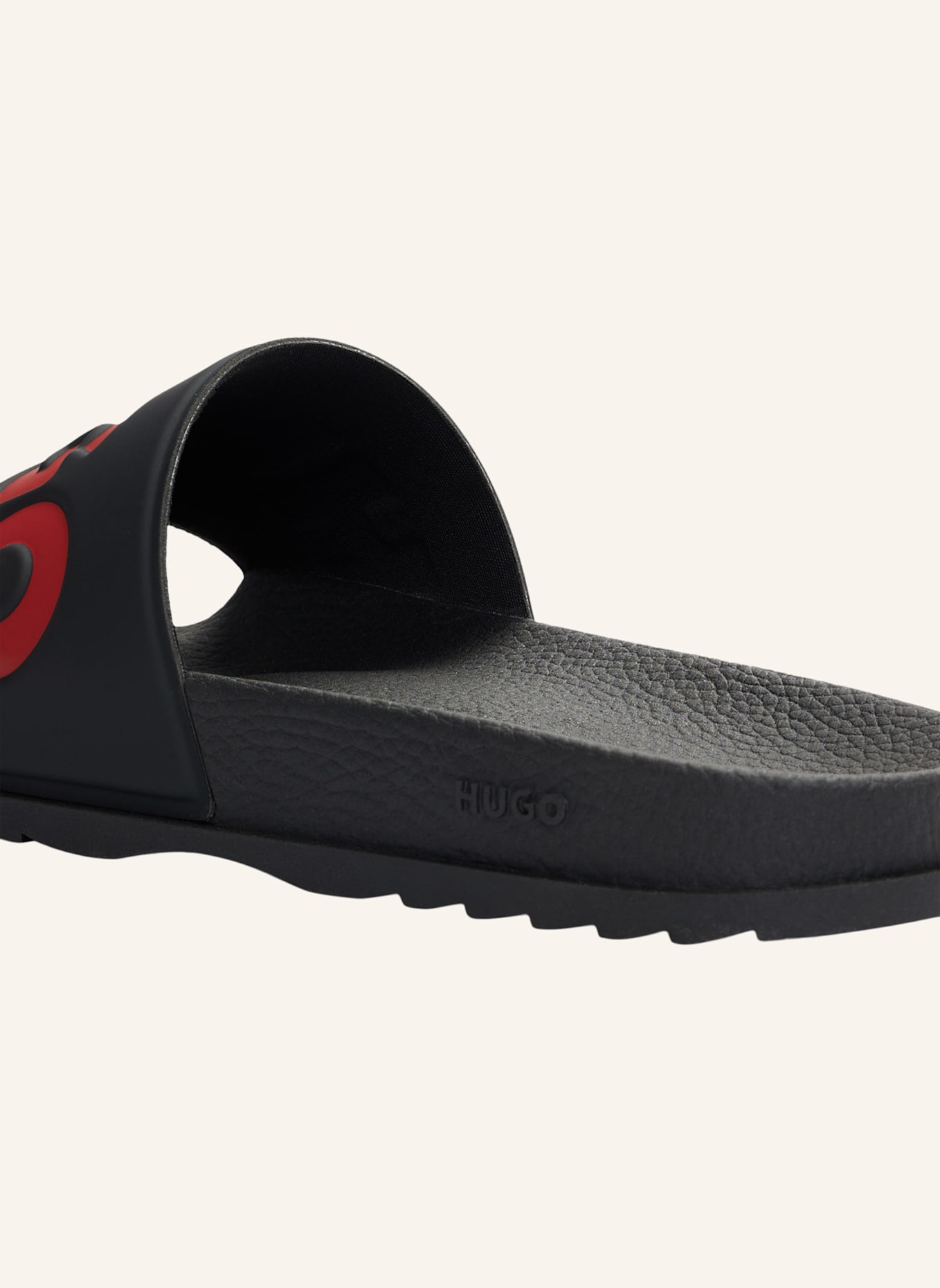 HUGO Sandale MATCH_IT_SLID_RBLG_N: SCHWARZ