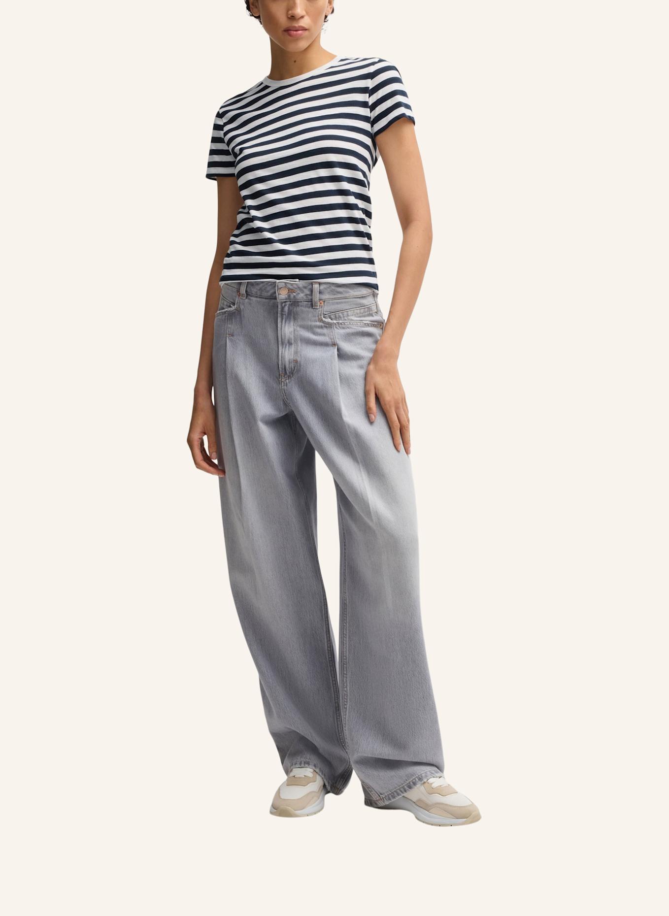 BOSS T-Shirt C_ESLA_STRIPED Slim Fit: WEISS