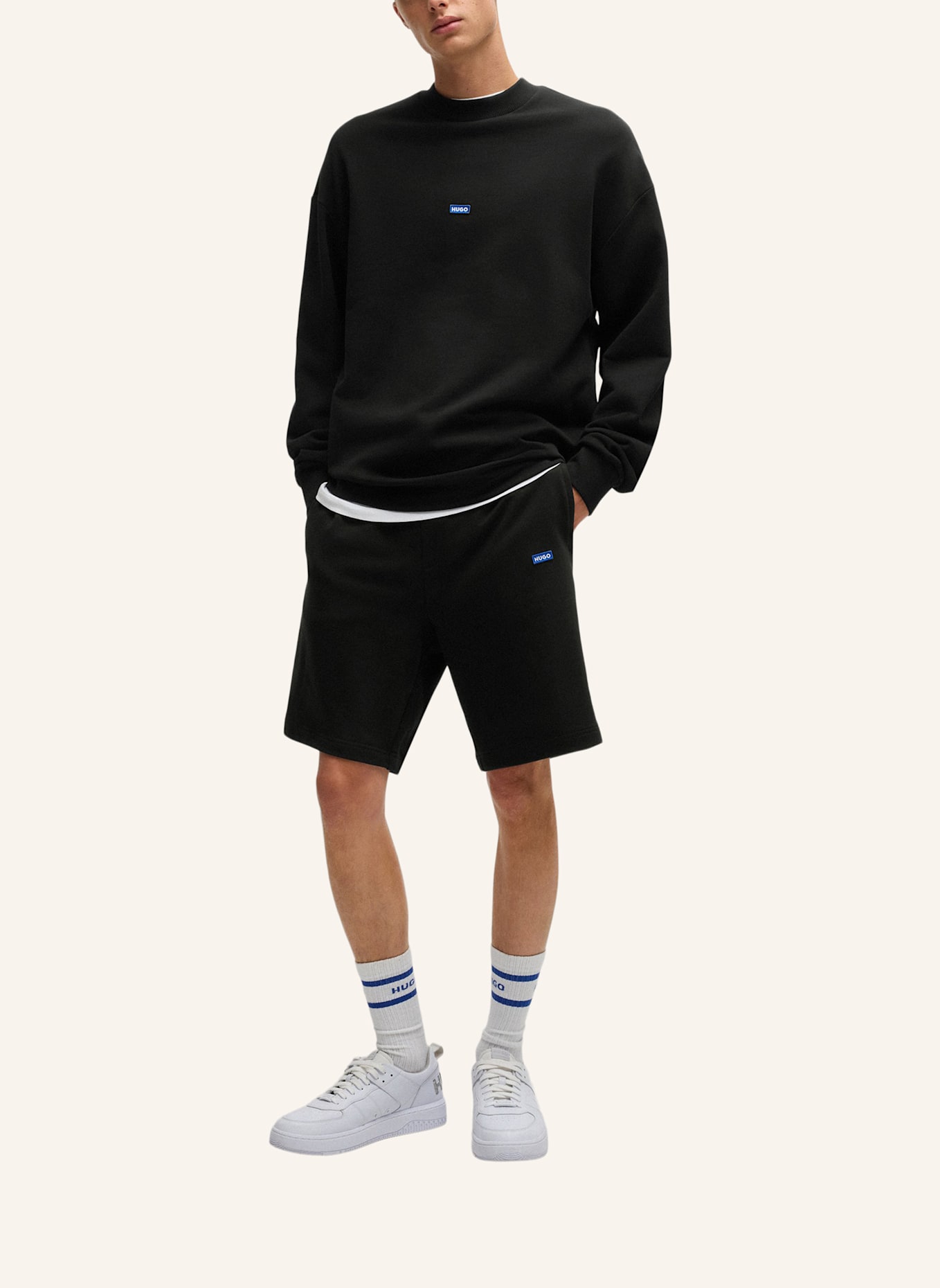HUGO Sweatshirt NEDRO Regular Fit: SCHWARZ