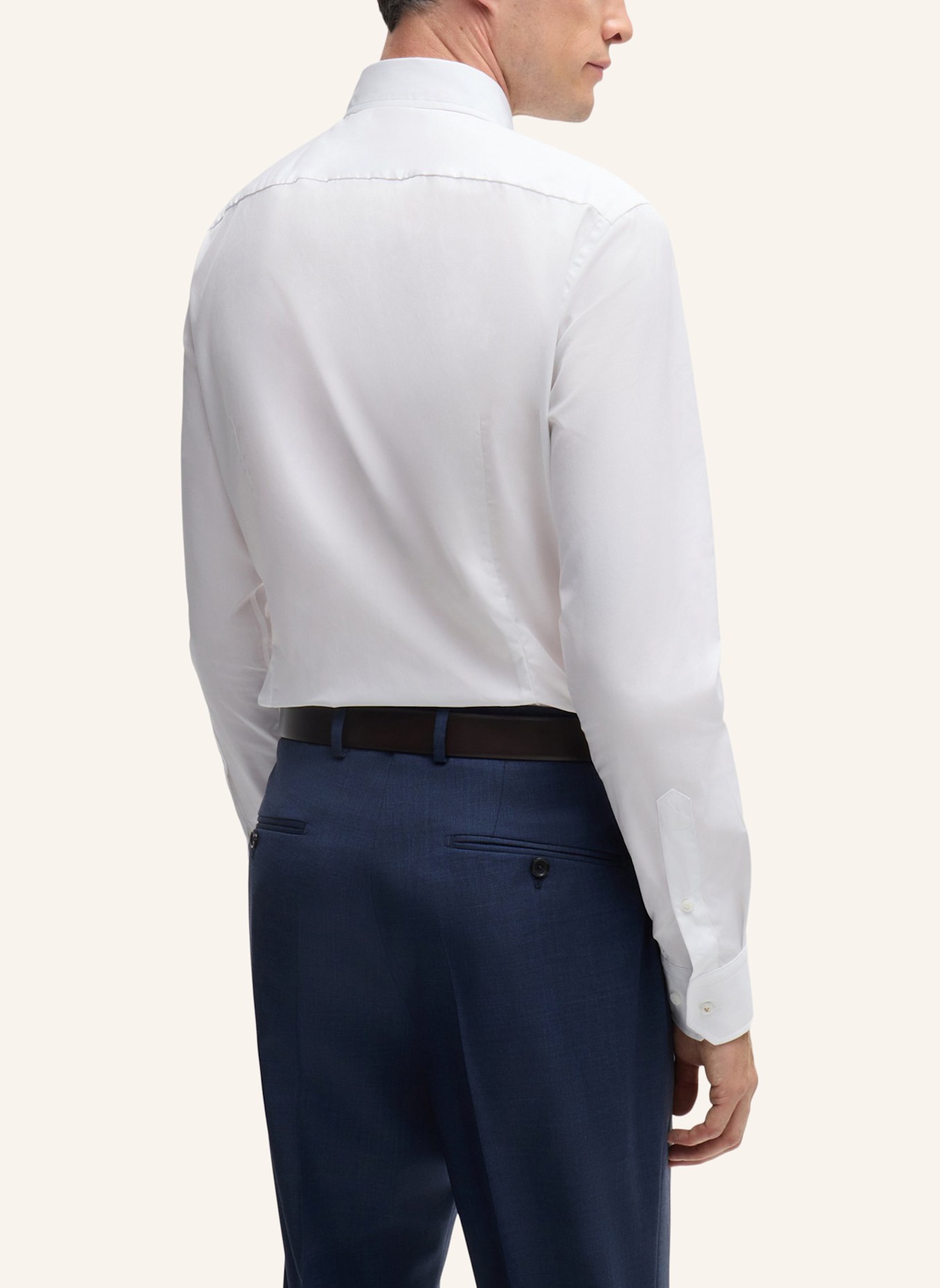 BOSS Business Hemd L-HAYS-KENT-C1-243 Slim Fit: WEISS